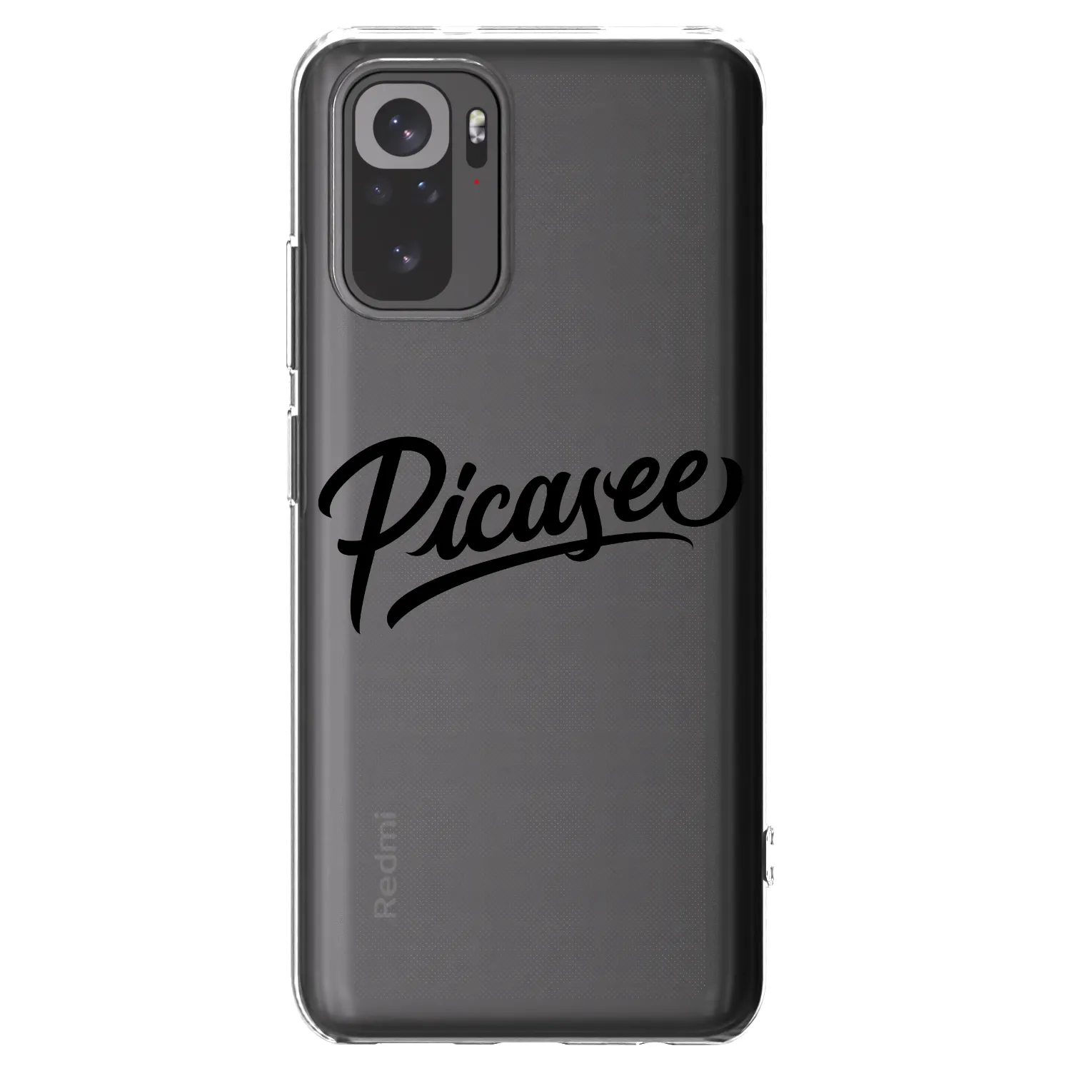 Picasee silikónový prehľadný obal pre Xiaomi Redmi Note 10 - Picasee - old logo - black
