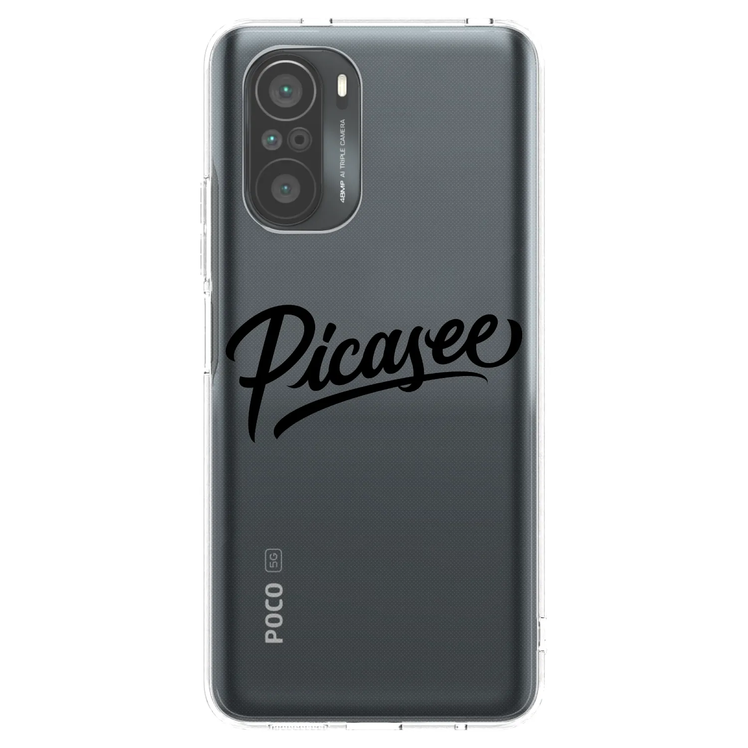 Picasee silikónový prehľadný obal pre Xiaomi Poco F3 - Picasee - old logo - black