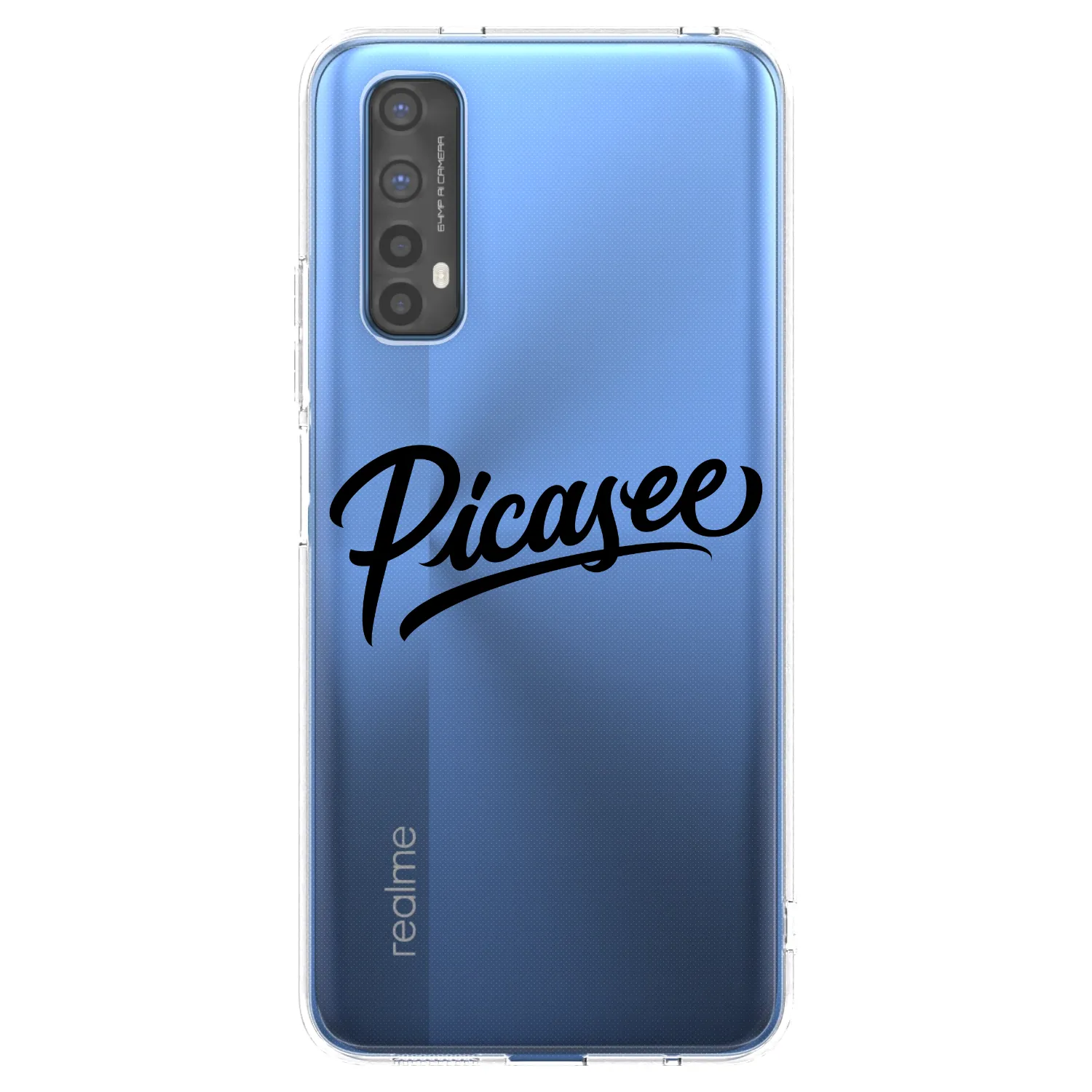 Picasee silikónový prehľadný obal pre Realme 7 - Picasee - old logo - black