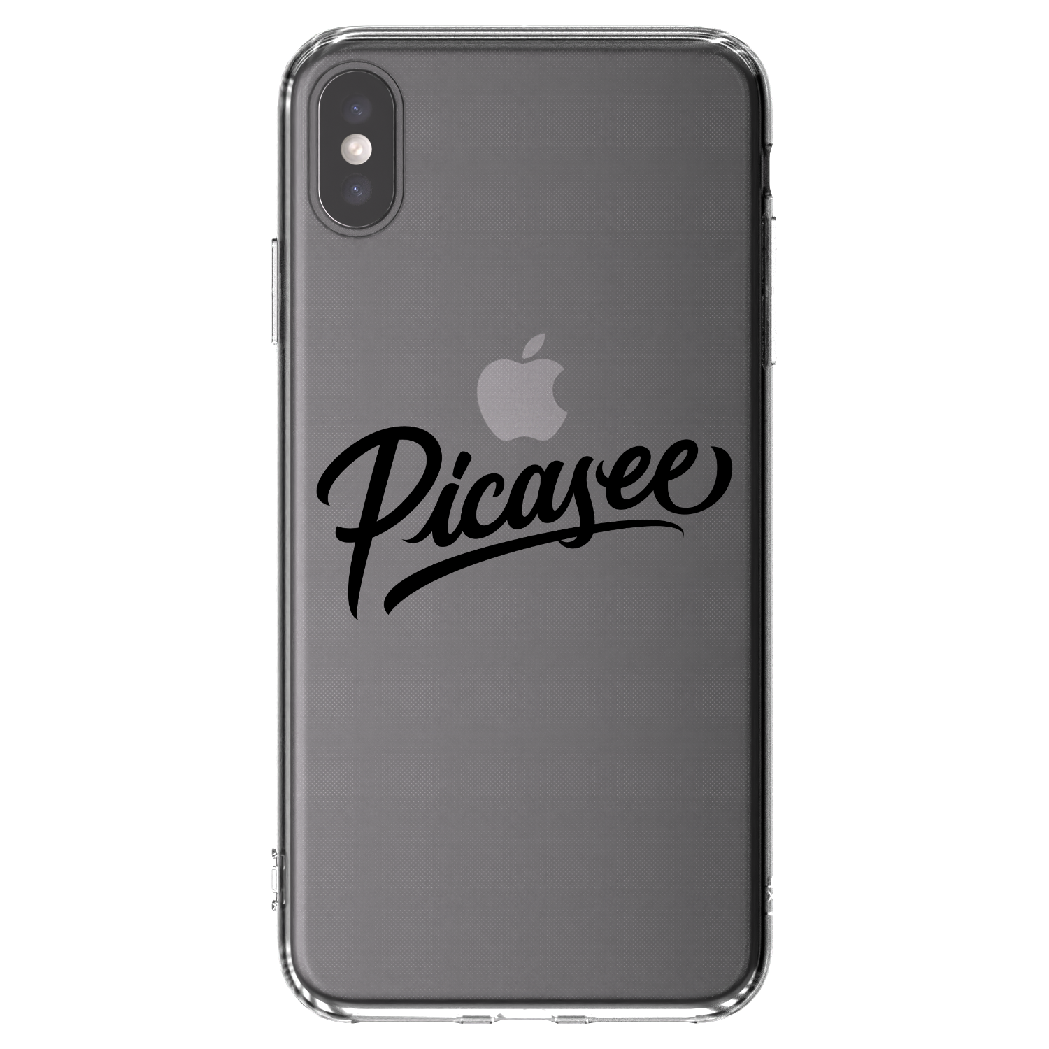Picasee silikónový prehľadný obal pre Apple iPhone XS Max - Picasee - old logo - black