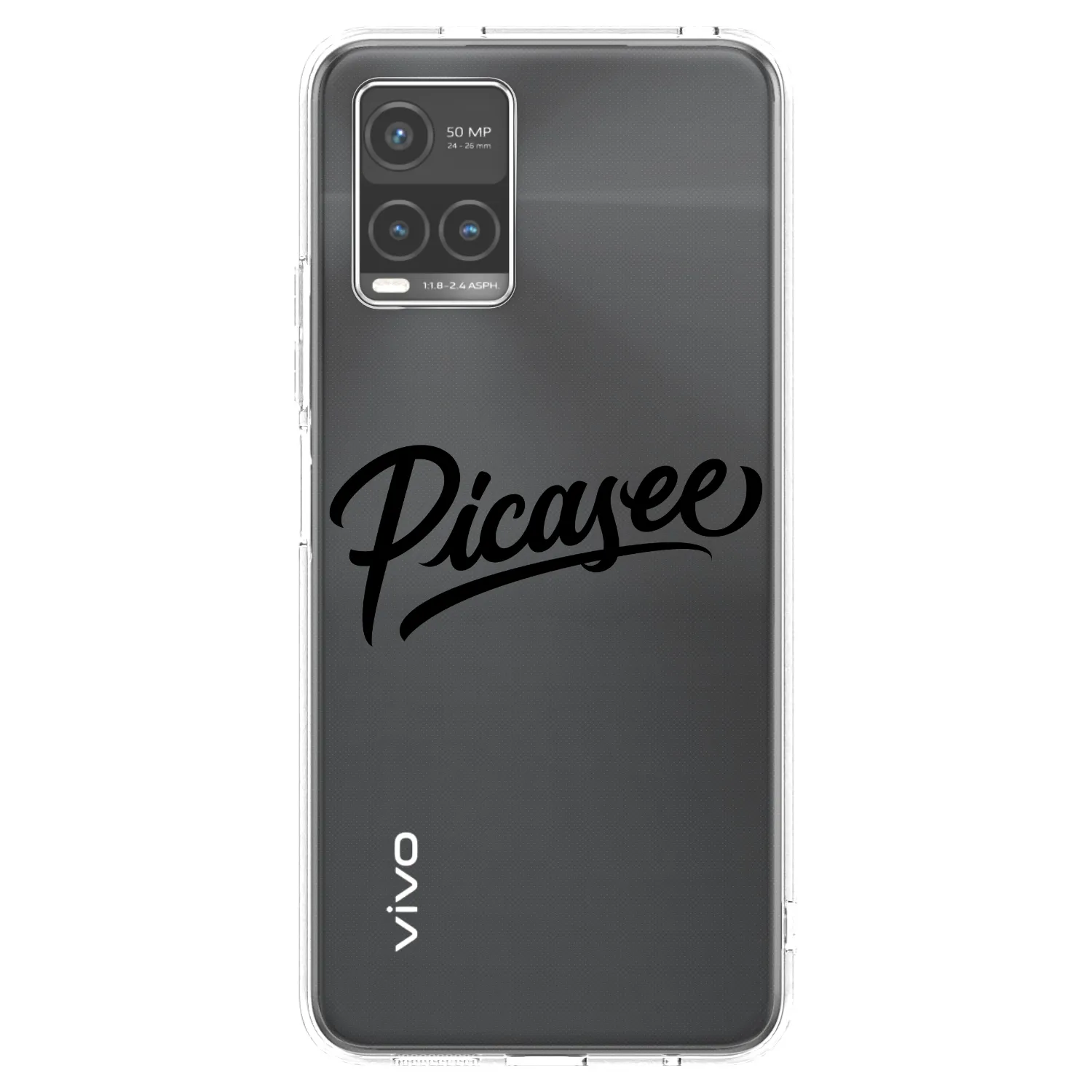 Picasee silikónový prehľadný obal pre Vivo Y33s - Picasee - old logo - black