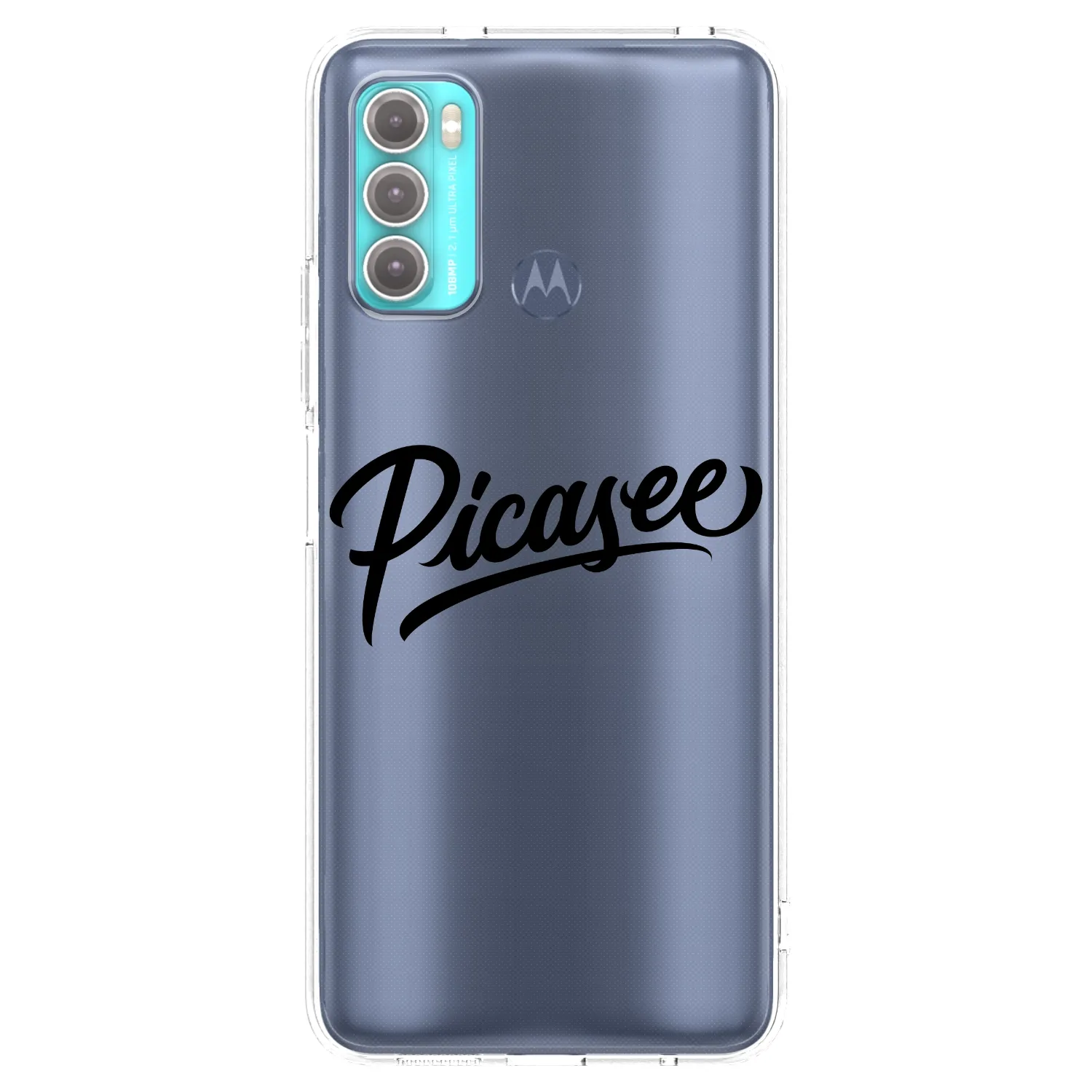Picasee silikónový prehľadný obal pre Motorola Moto G60 - Picasee - old logo - black