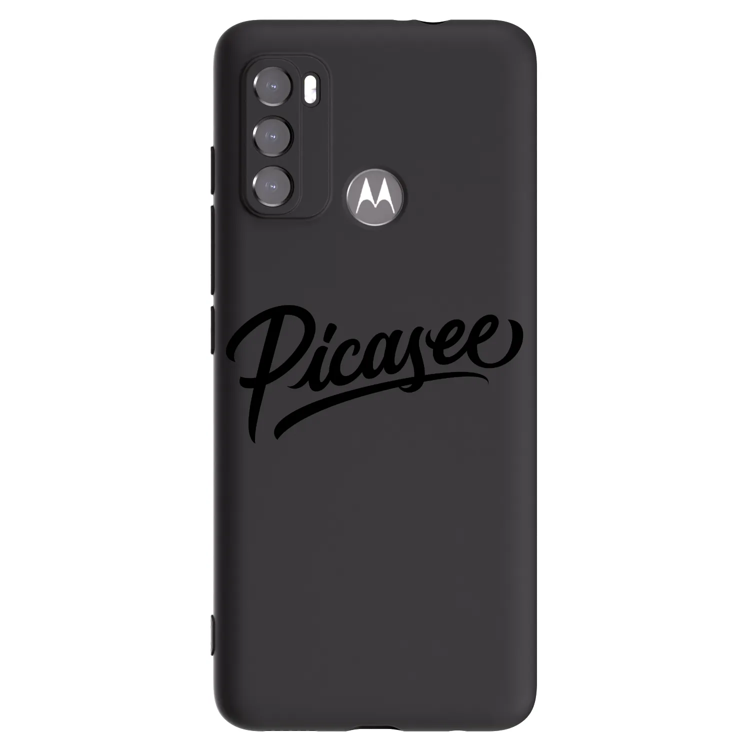 Picasee silikónový čierny obal pre Motorola Moto G60 - Picasee - old logo - black