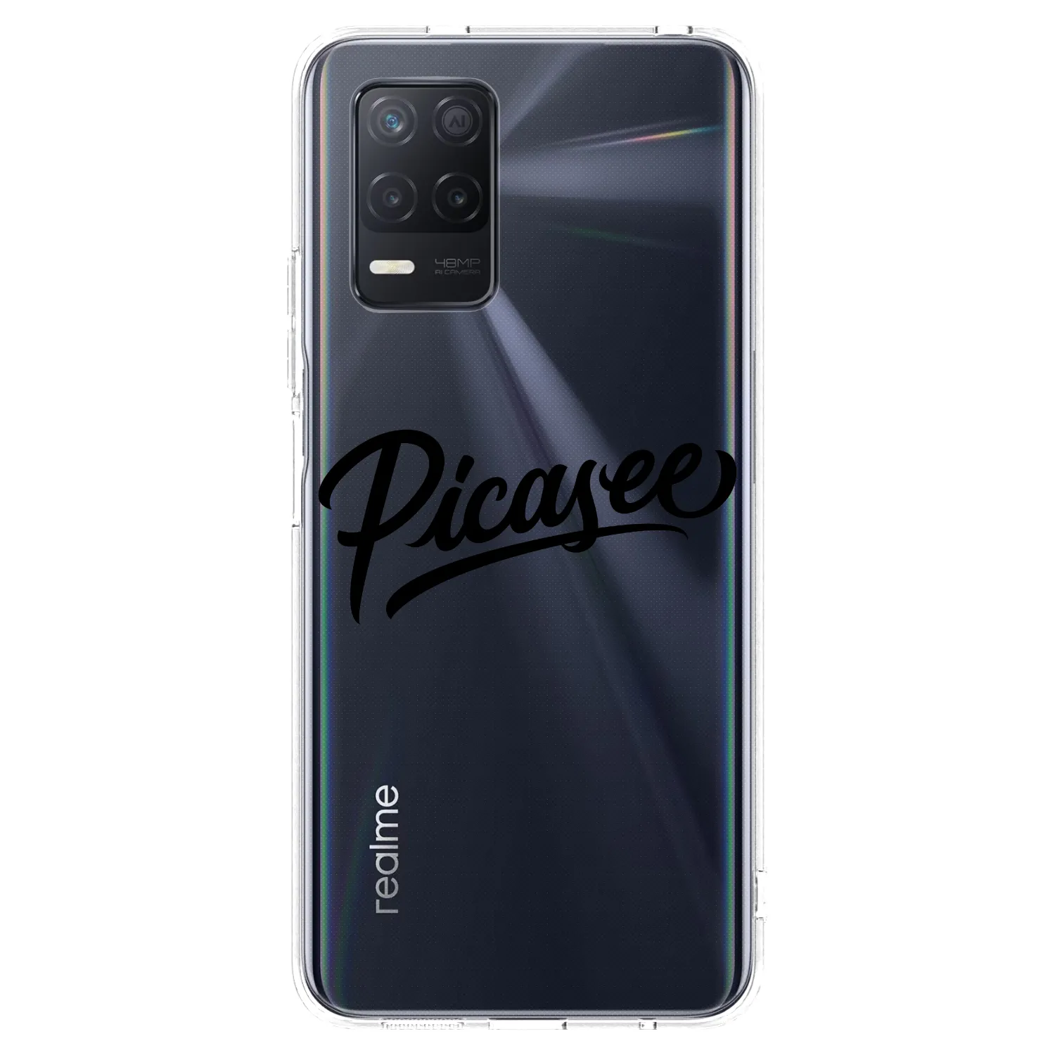 Picasee silikónový prehľadný obal pre Realme 8 5G - Picasee - old logo - black