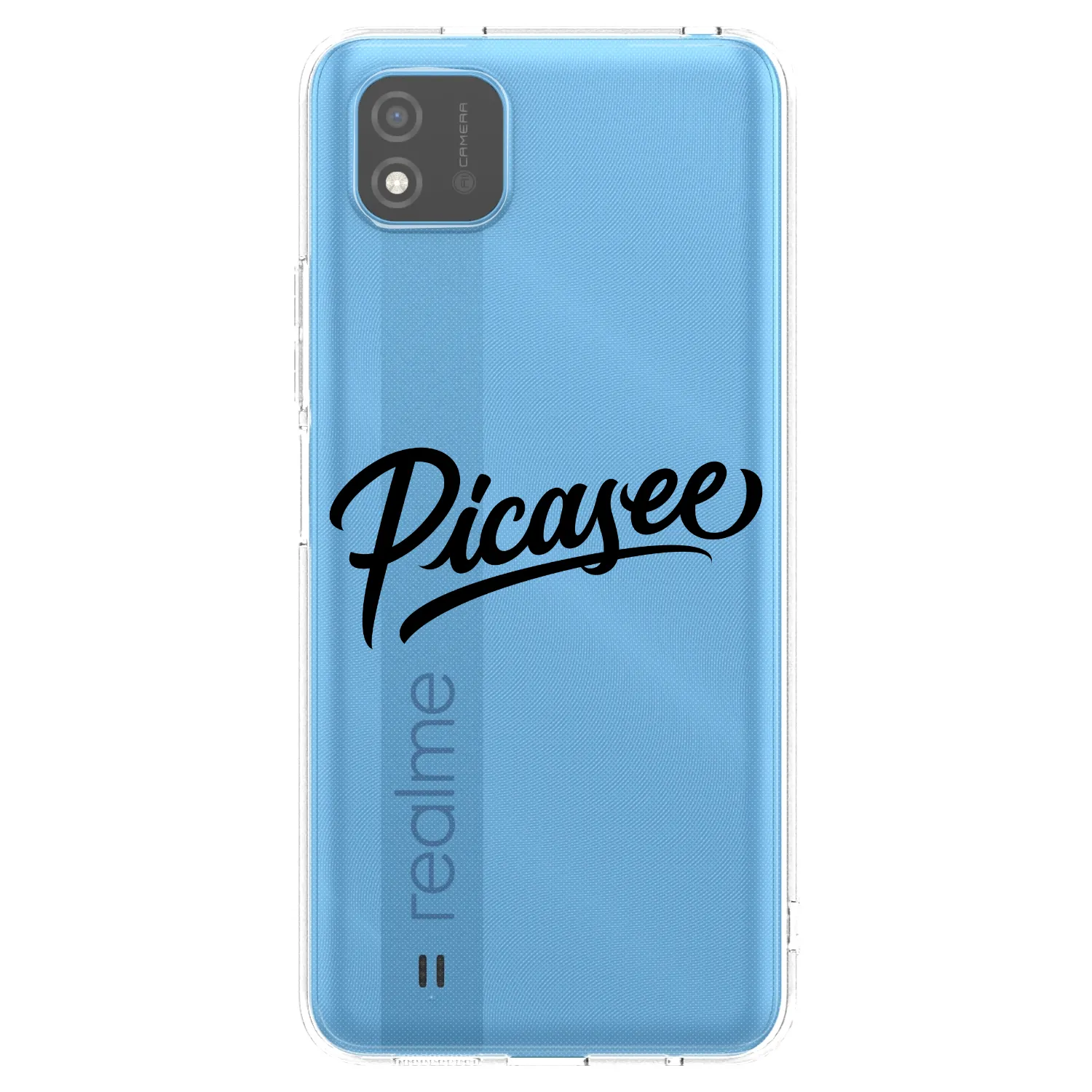 Picasee silikónový prehľadný obal pre Realme C11 (2021) - Picasee - old logo - black