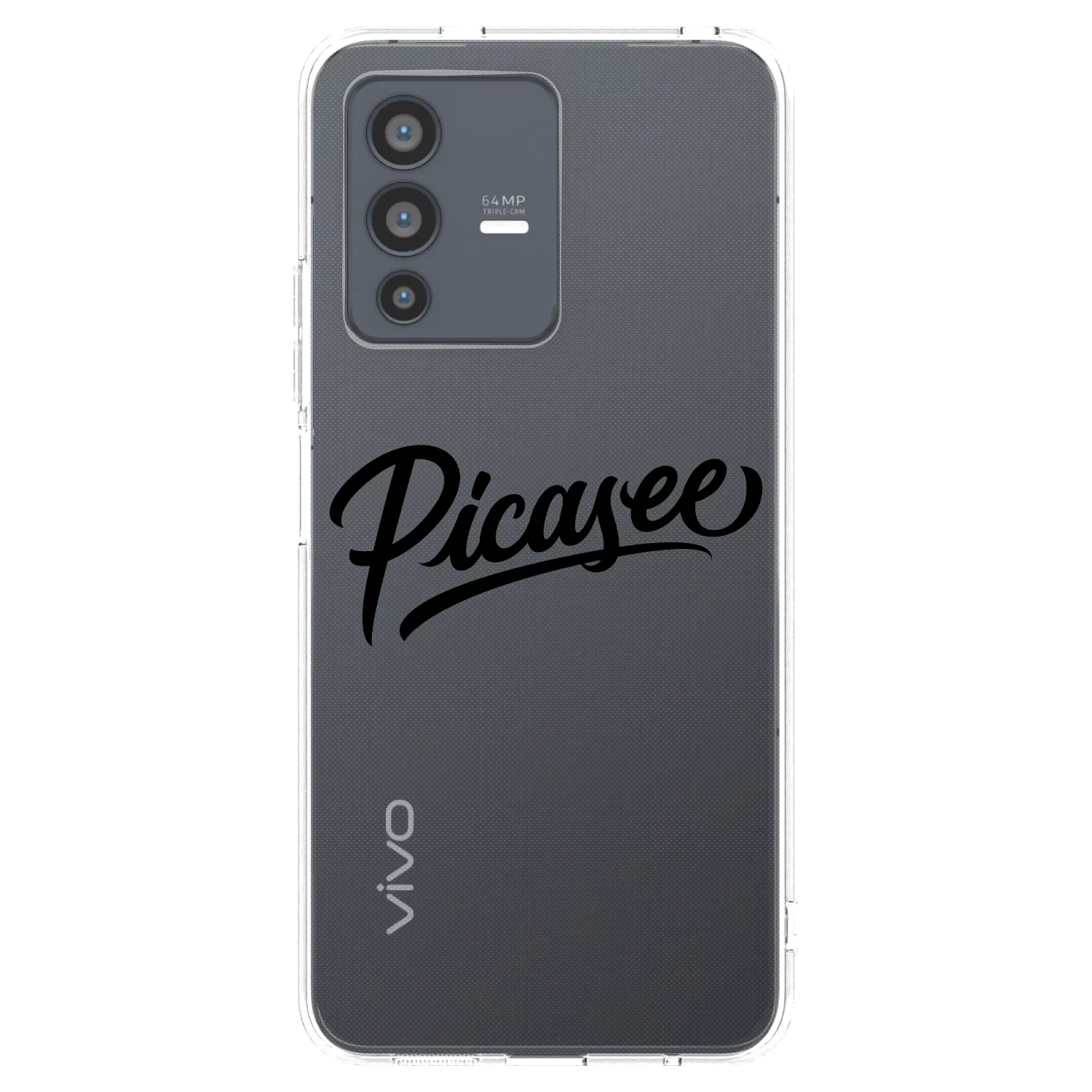 Picasee silikónový prehľadný obal pre Vivo V23 5G - Picasee - old logo - black