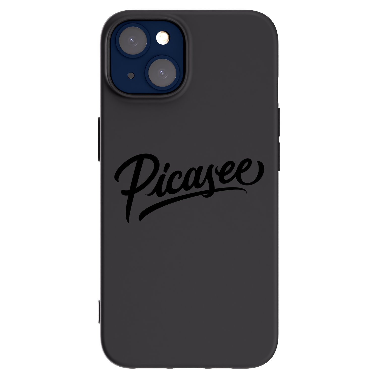 Silikónový čierny obal pre Apple iPhone 14 - Picasee - old logo - black