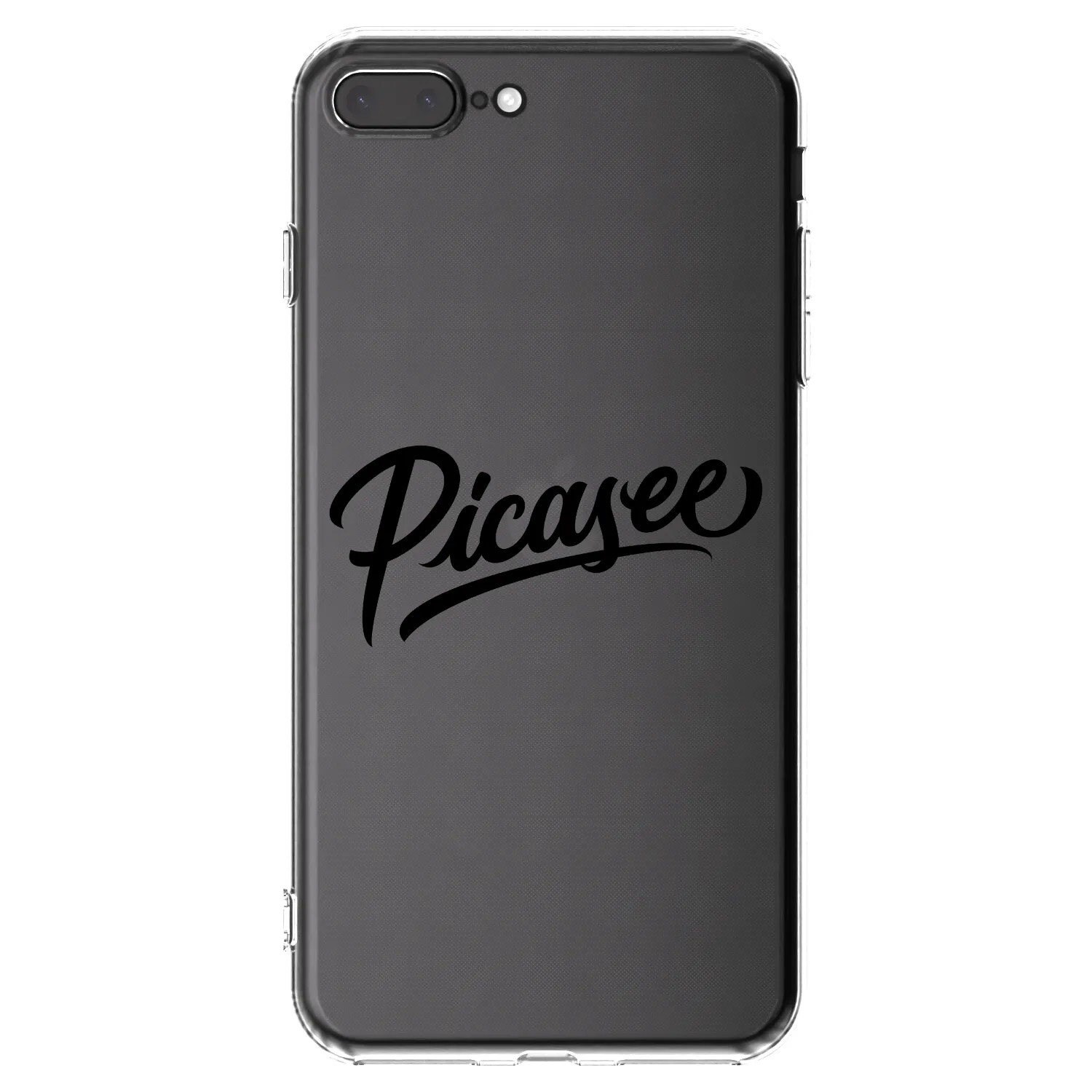 Picasee silikónový prehľadný obal pre Apple iPhone 8 Plus - Picasee - old logo - black