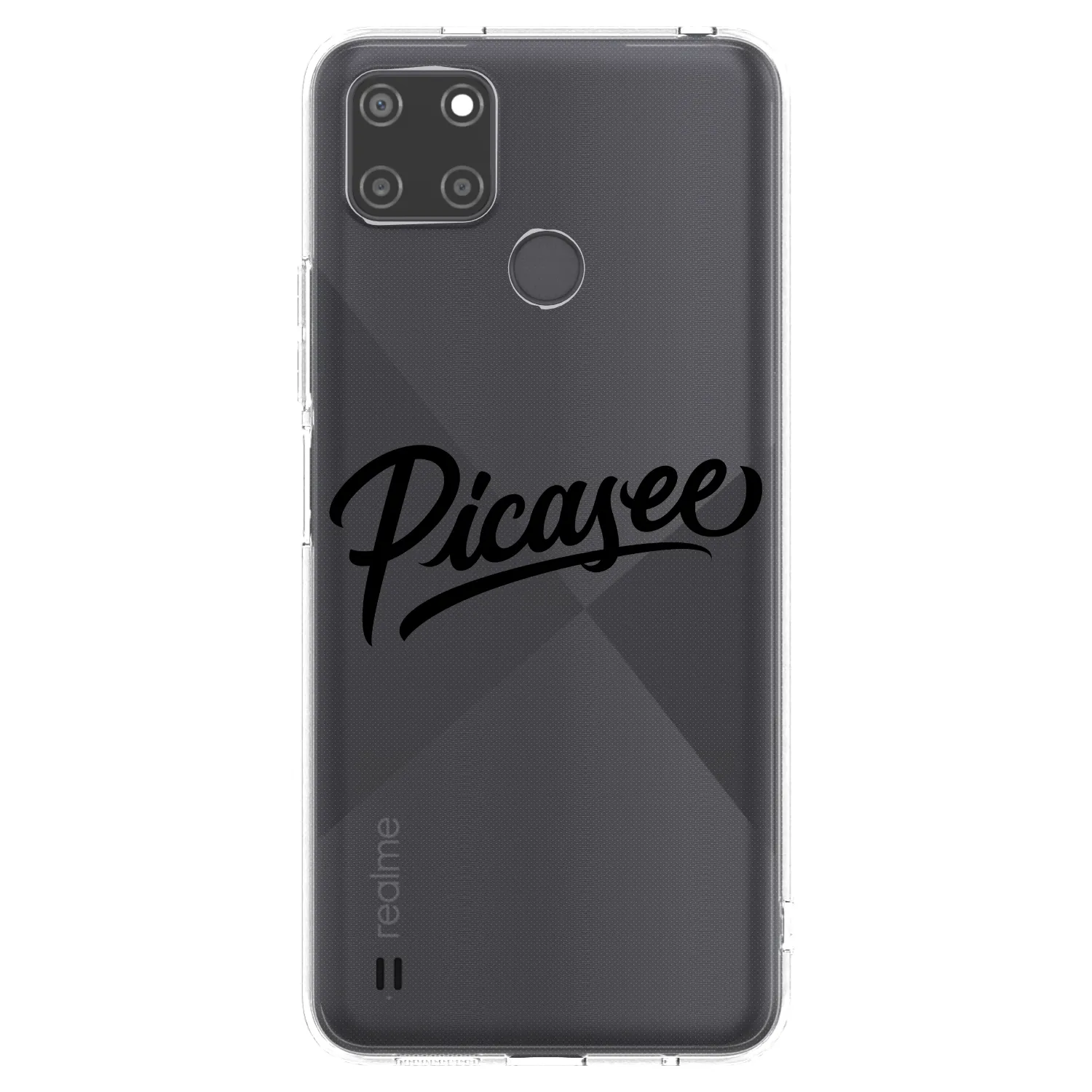 Picasee silikónový prehľadný obal pre Realme C21Y - Picasee - old logo - black