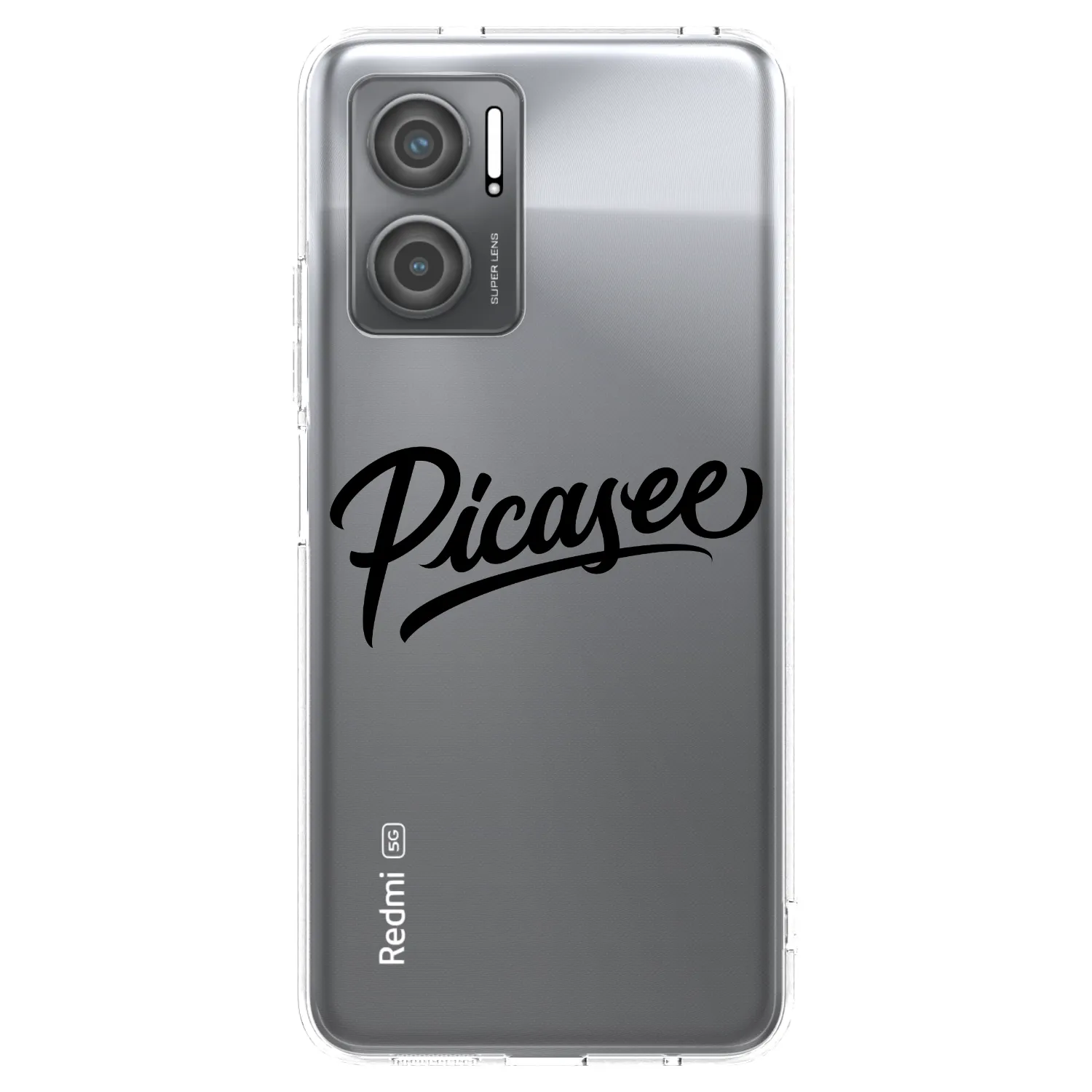 Silikónový prehľadný obal pre Xiaomi Redmi 10 5G - Picasee - old logo - black