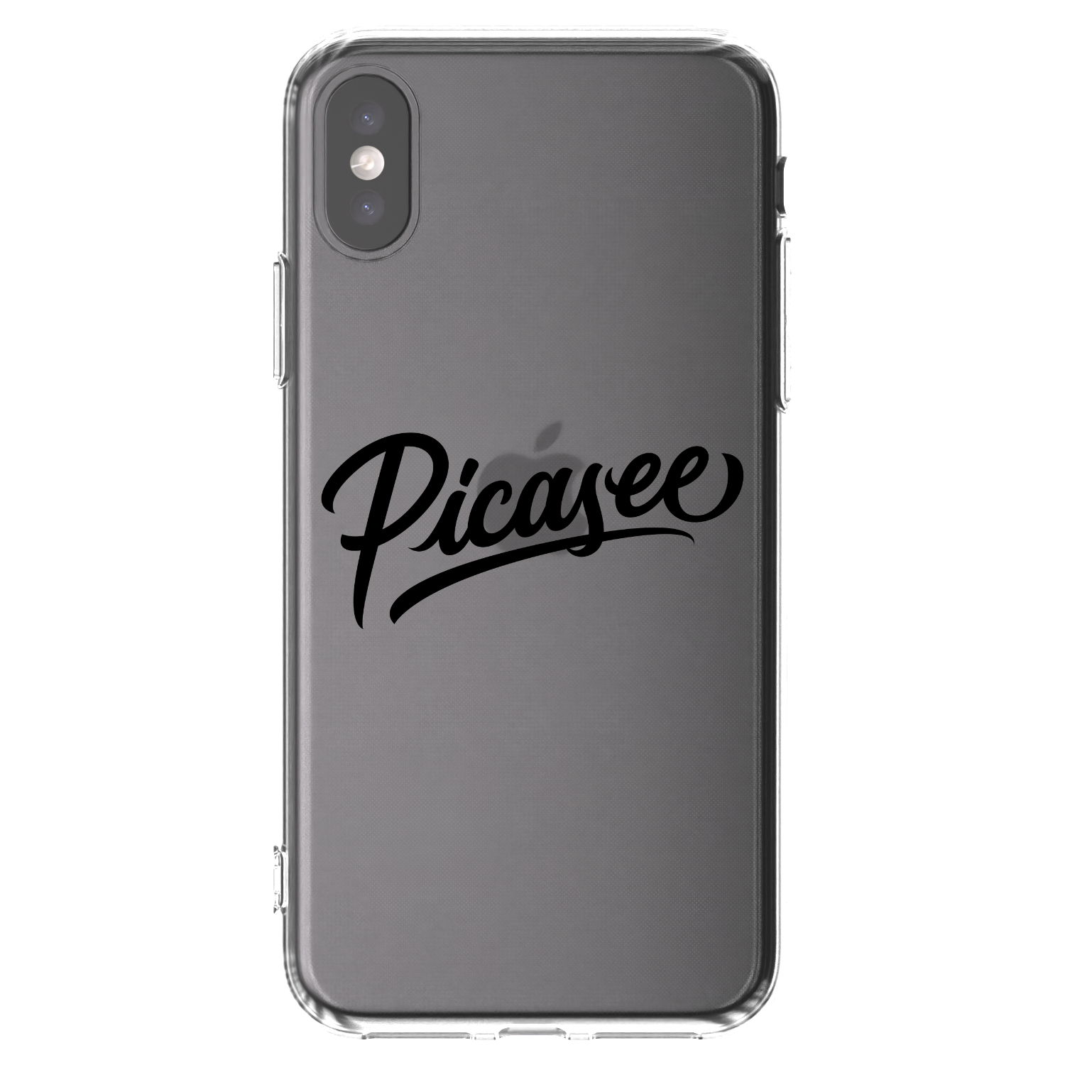 Picasee silikónový prehľadný obal pre Apple iPhone X/XS - Picasee - old logo - black