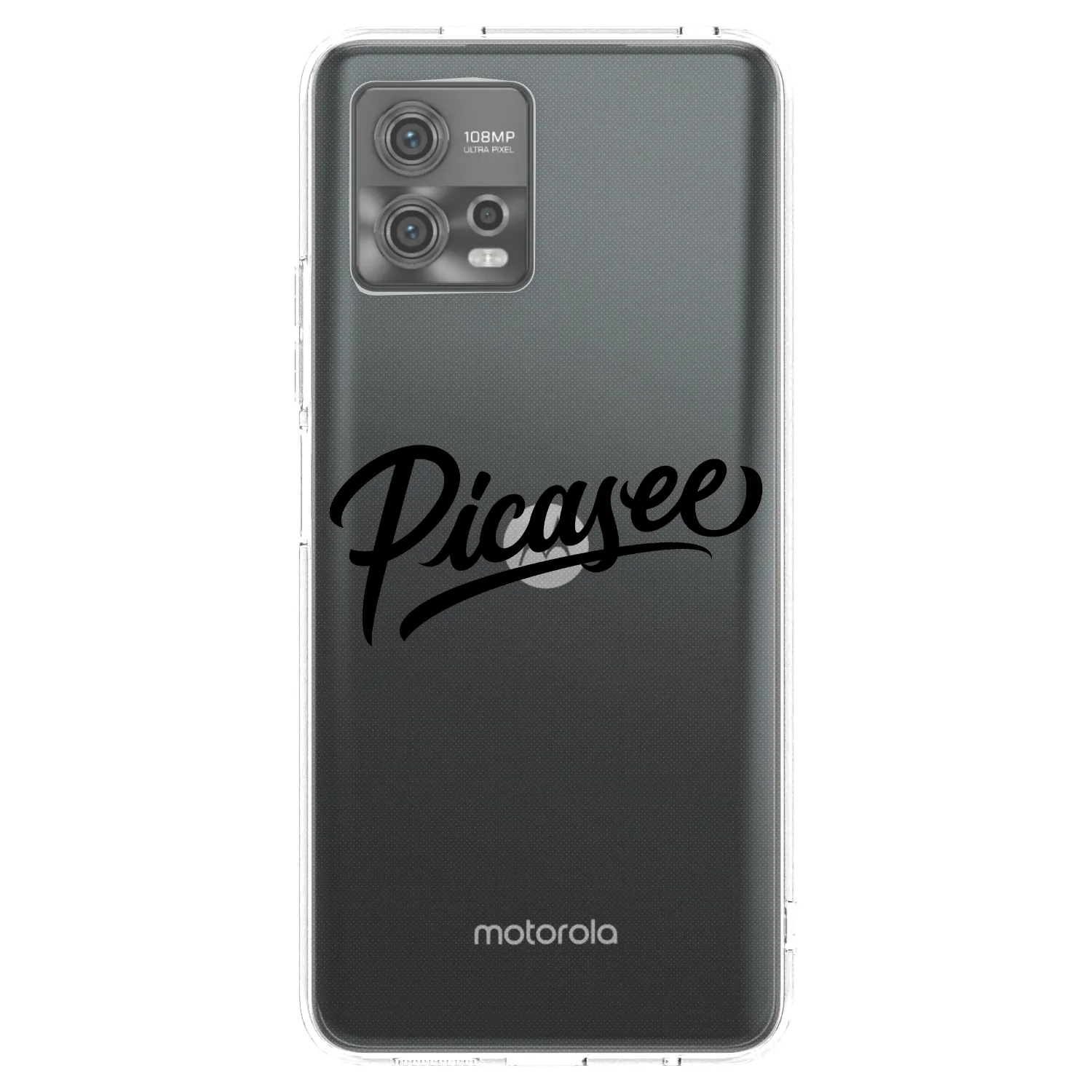 Picasee silikónový prehľadný obal pre Motorola Moto G72 - Picasee - old logo - black