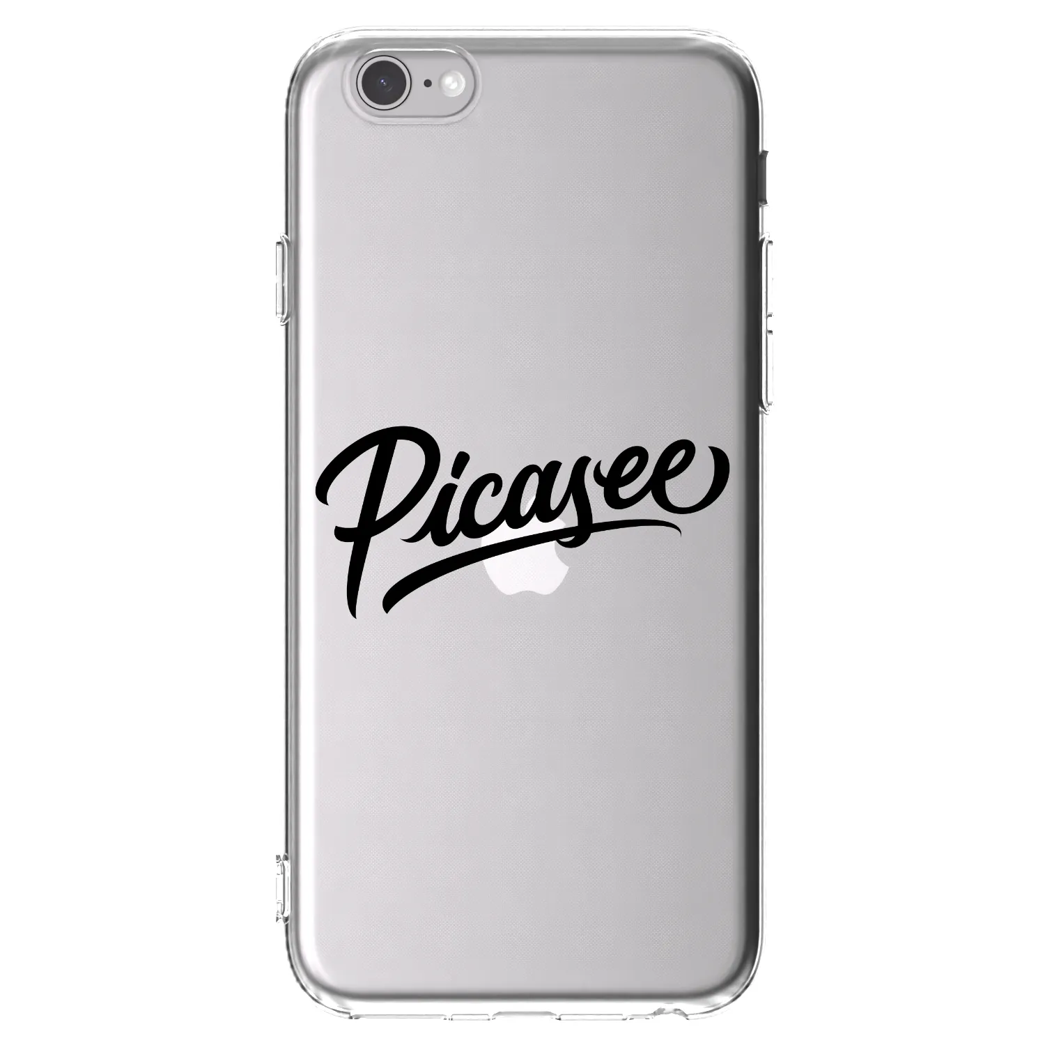 Silikónový prehľadný obal pre Apple iPhone 6/6S - Picasee - old logo - black