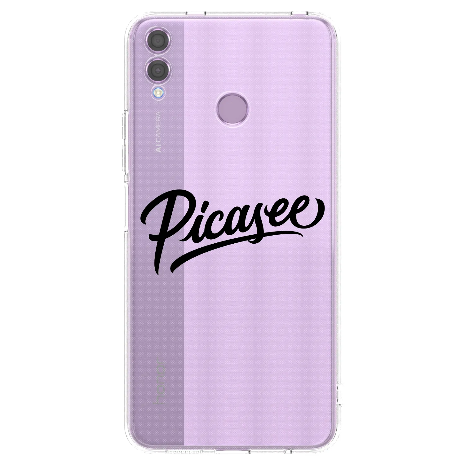 Silikónový prehľadný obal pre Honor 8X - Picasee - old logo - black
