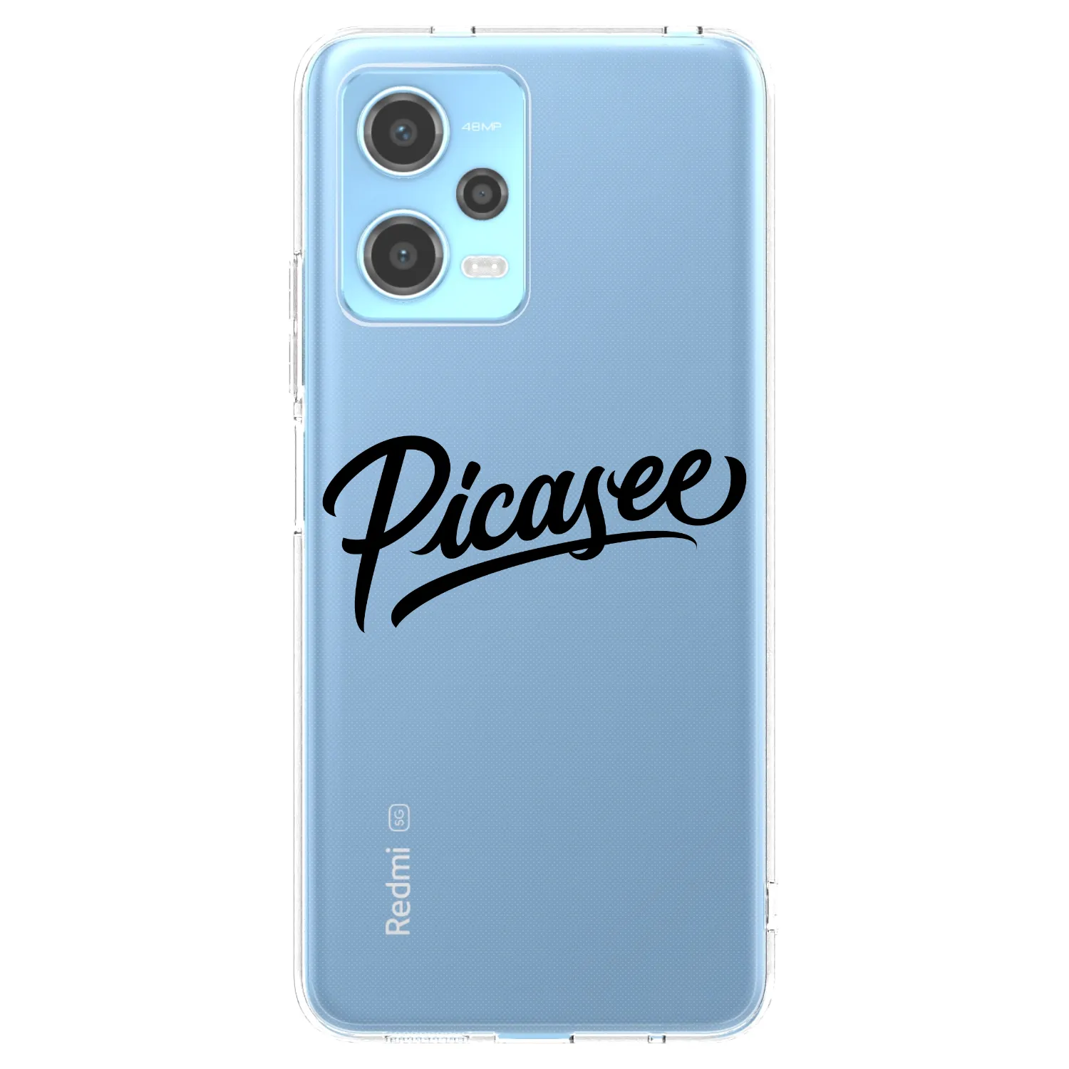 Silikónový prehľadný obal pre Xiaomi Redmi Note 12 5G - Picasee - old logo - black