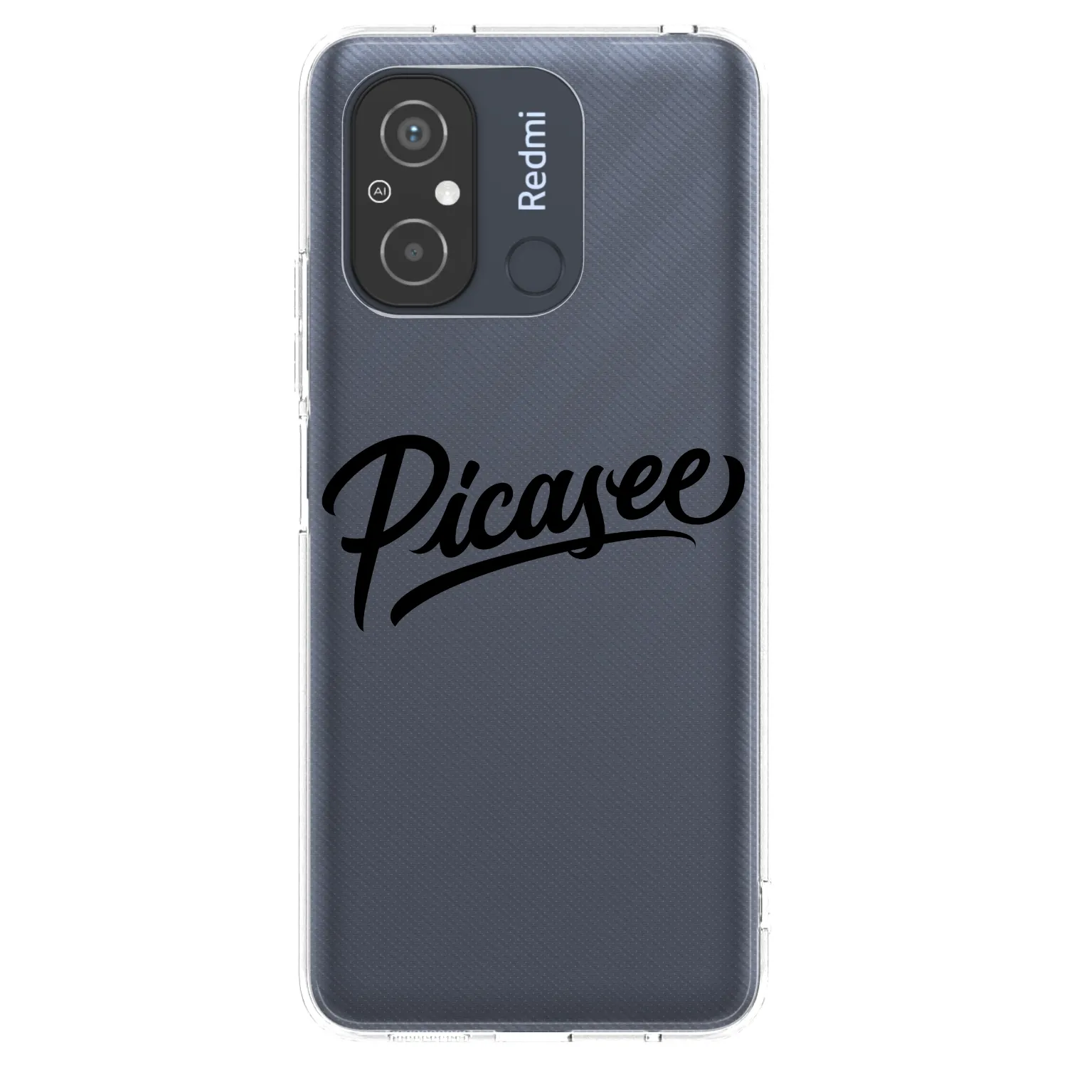 Picasee silikónový prehľadný obal pre Xiaomi Redmi 12C - Picasee - old logo - black