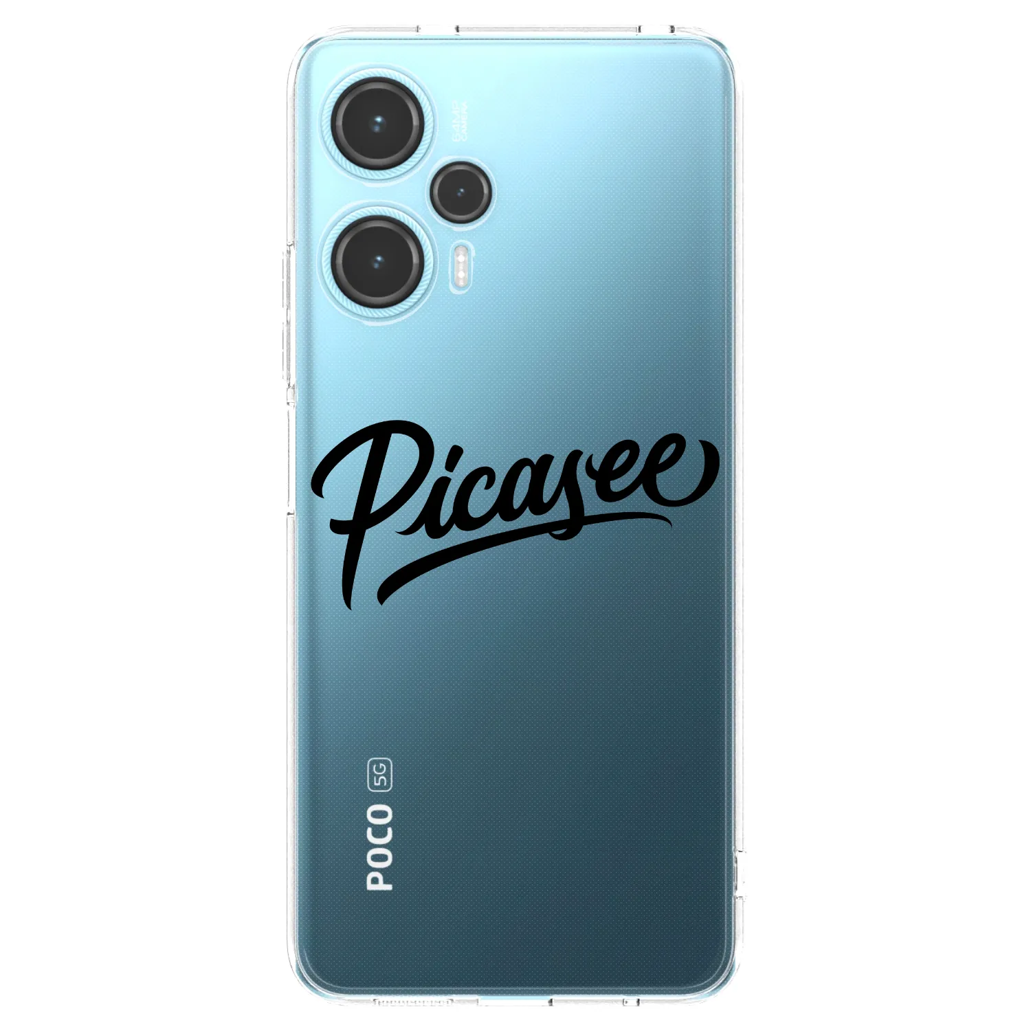 Silikónový prehľadný obal pre Xiaomi Poco F5 - Picasee - old logo - black