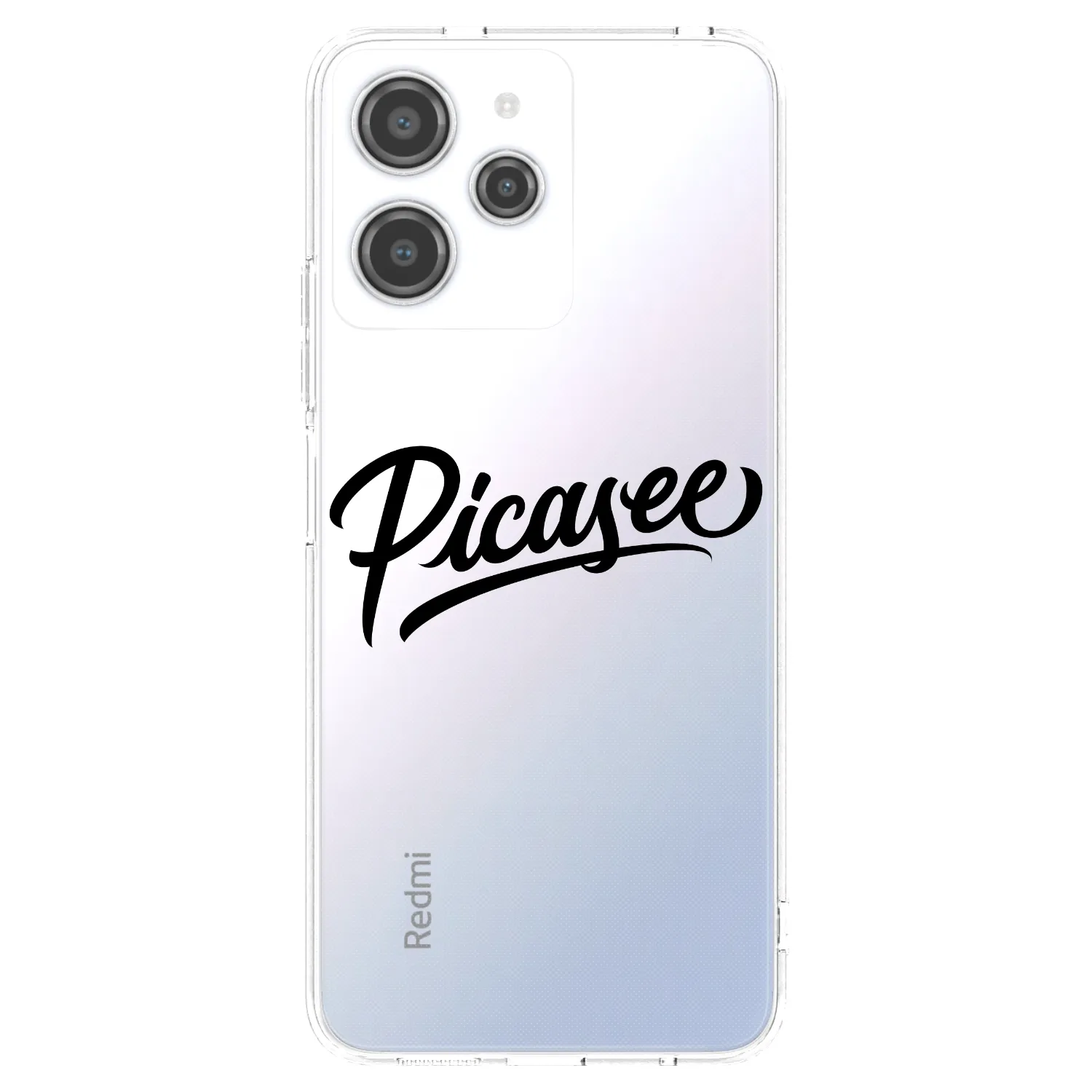 Silikónový prehľadný obal pre Xiaomi Redmi 12 4G - Picasee - old logo - black