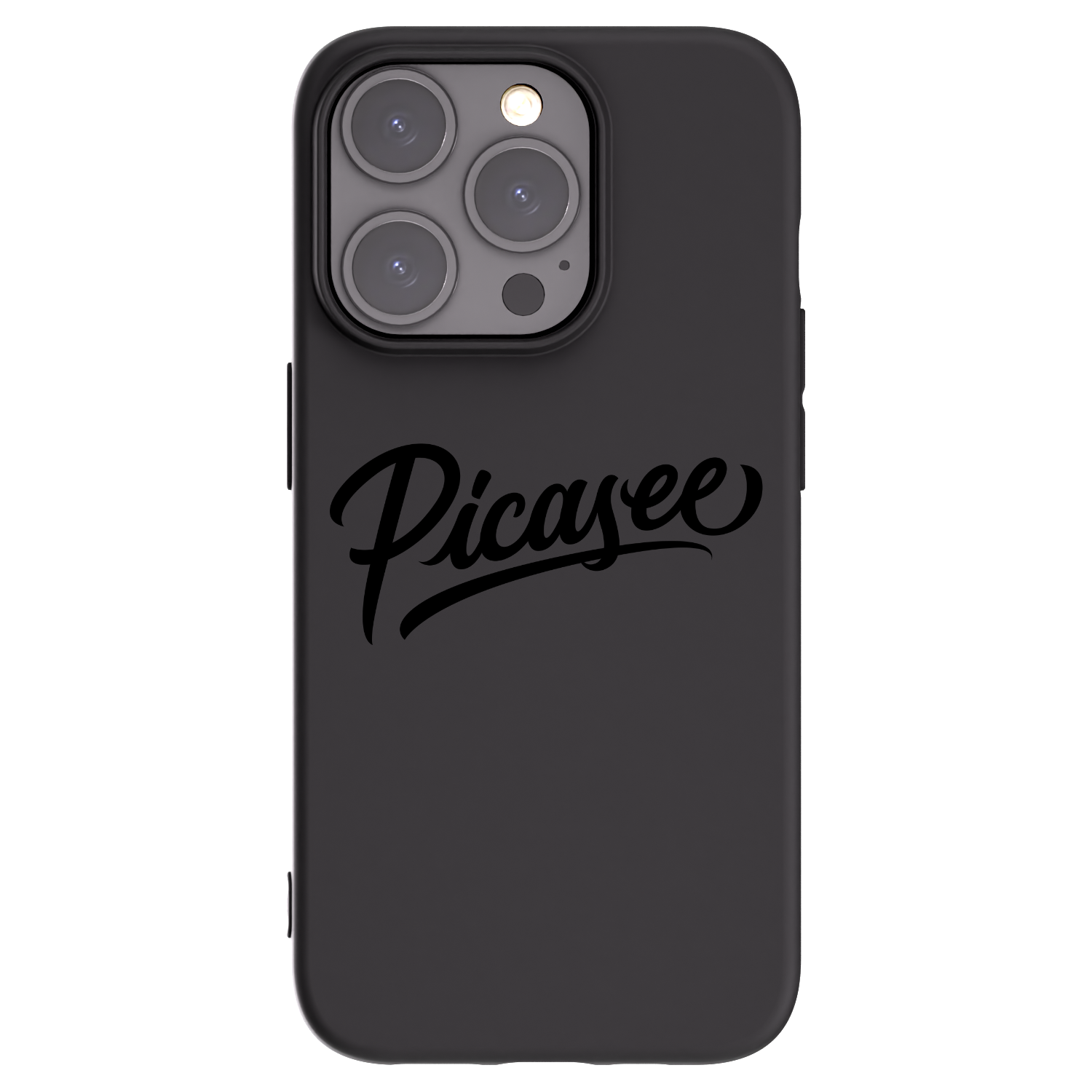 Silikónový čierny obal pre Apple iPhone 15 Pro - Picasee - old logo - black