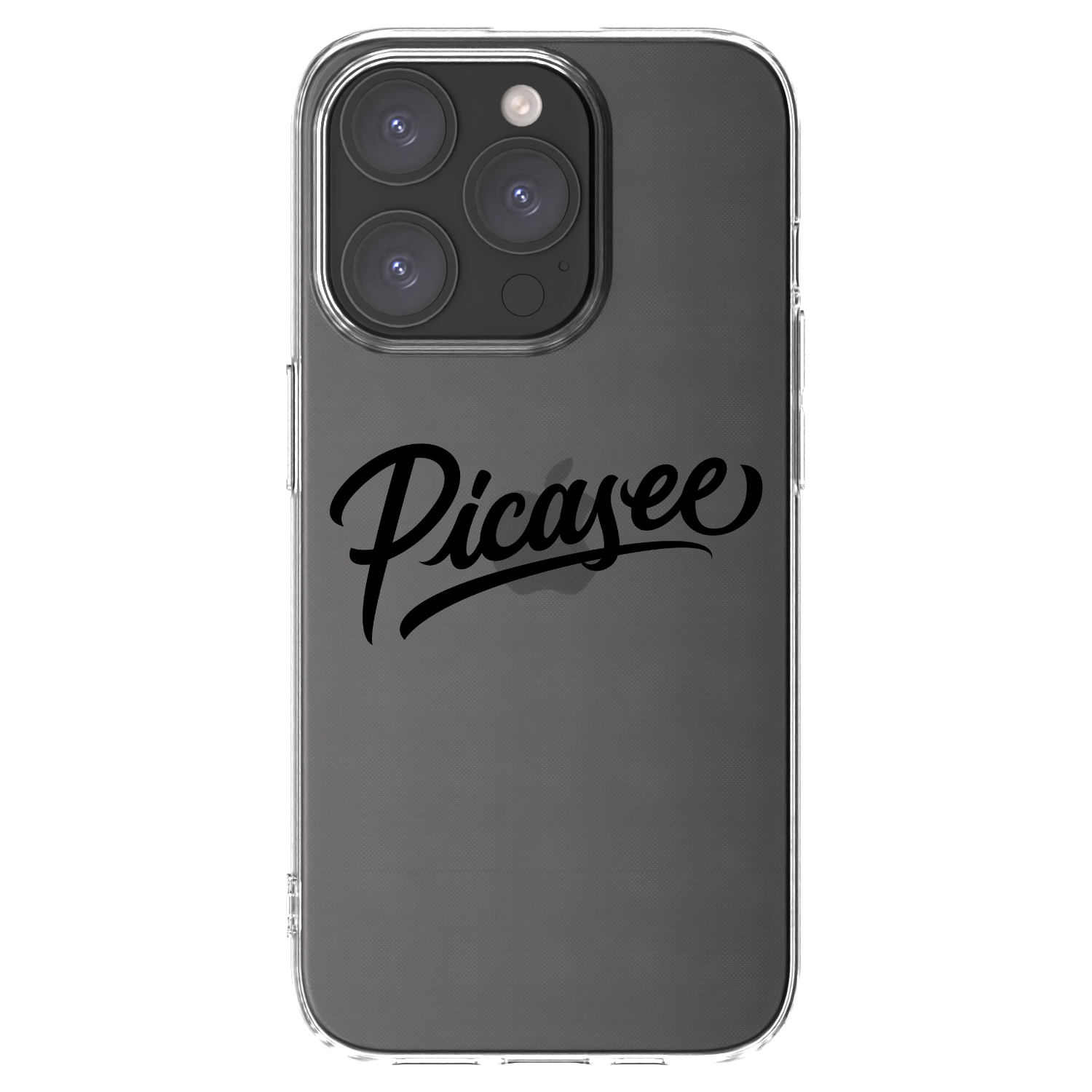 Silikónový prehľadný obal pre Apple iPhone 15 Pro - Picasee - old logo - black