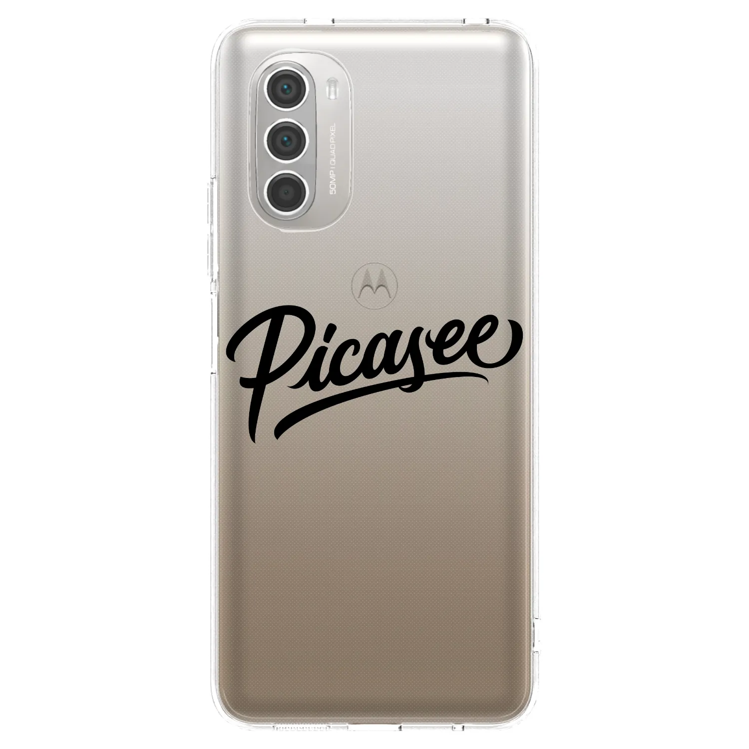 Picasee silikónový prehľadný obal pre Motorola Moto G51 - Picasee - old logo - black