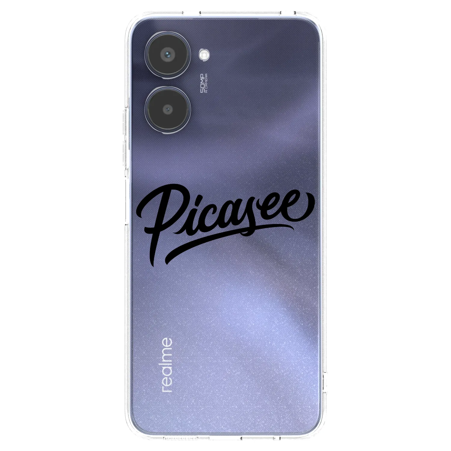 Picasee silikónový prehľadný obal pre Realme 10 4G - Picasee - old logo - black