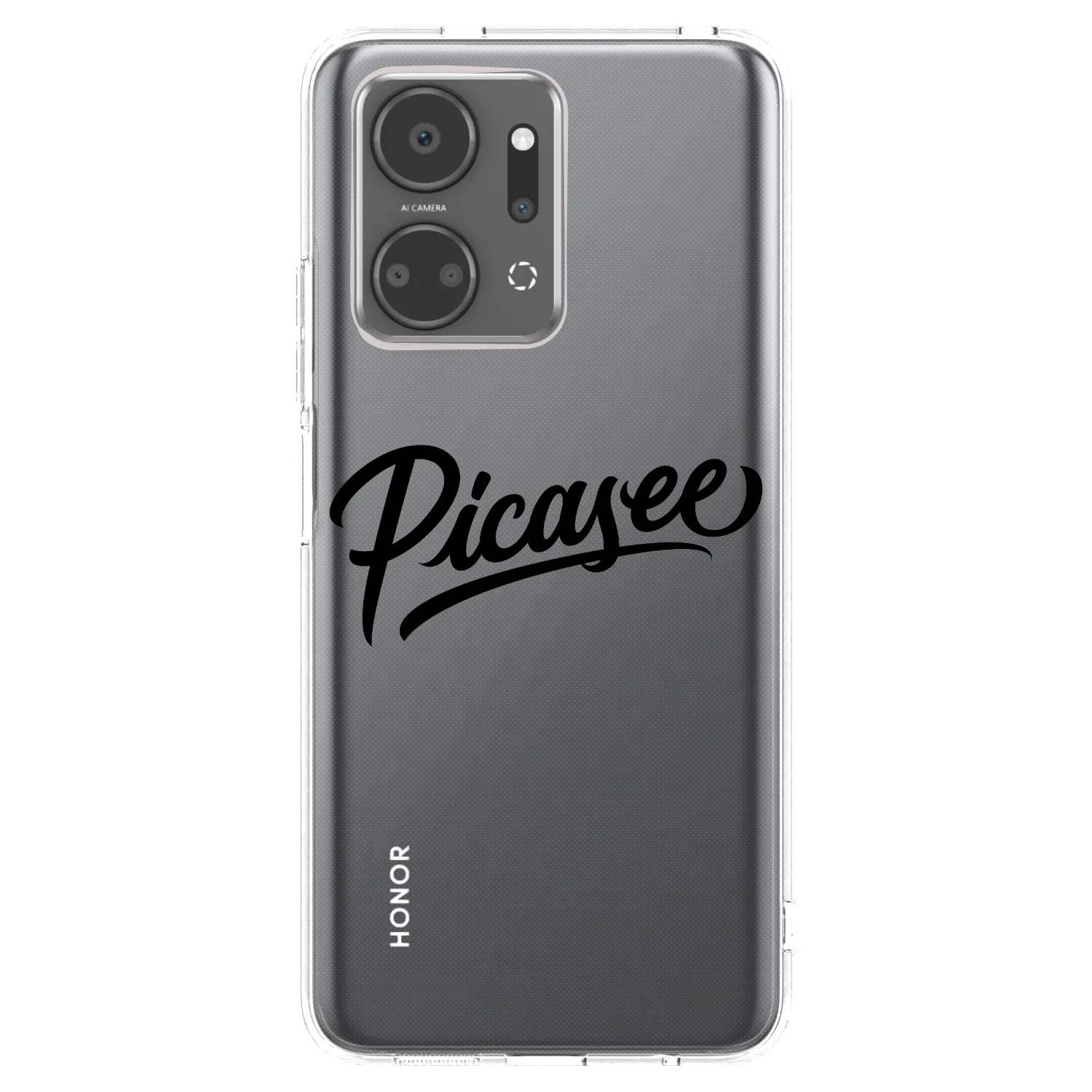 Picasee silikónový prehľadný obal pre Honor X7a - Picasee - old logo - black