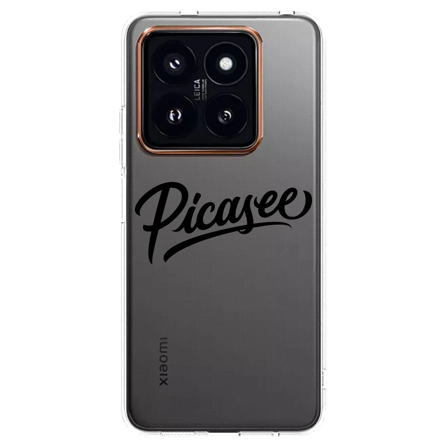 Silikónový prehľadný obal pre Xiaomi 14 Pro - Picasee - old logo - black
