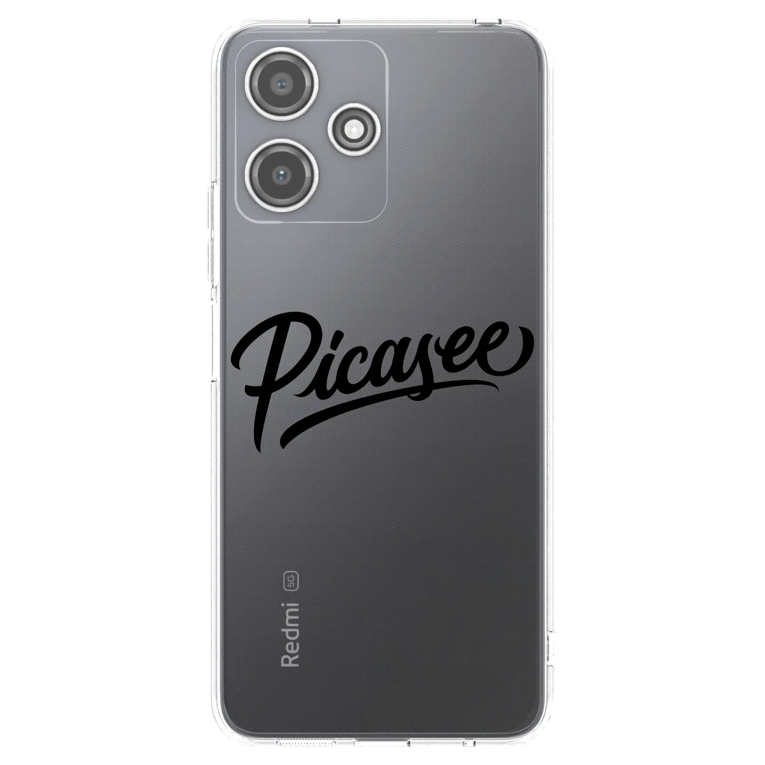 Picasee silikónový prehľadný obal pre Xiaomi Redmi 12 5G - Picasee - old logo - black