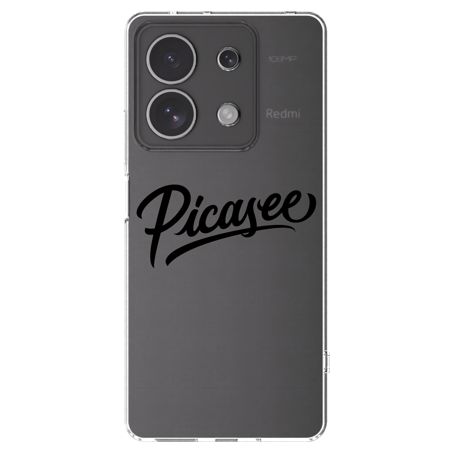 Picasee silikónový prehľadný obal pre Xiaomi Redmi Note 13 4G - Picasee - old logo - black