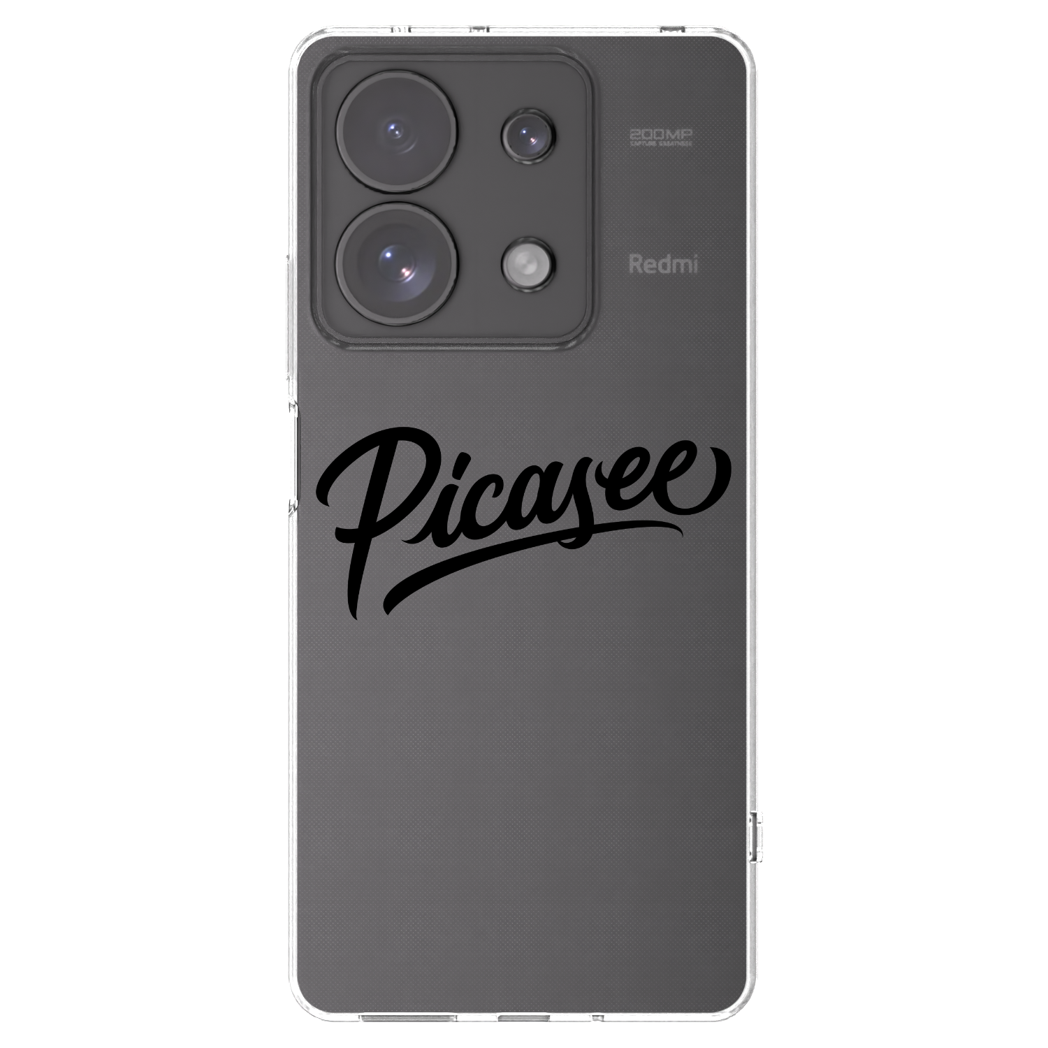 Silikónový prehľadný obal pre Xiaomi Redmi Note 13 Pro 4G - Picasee - old logo - black