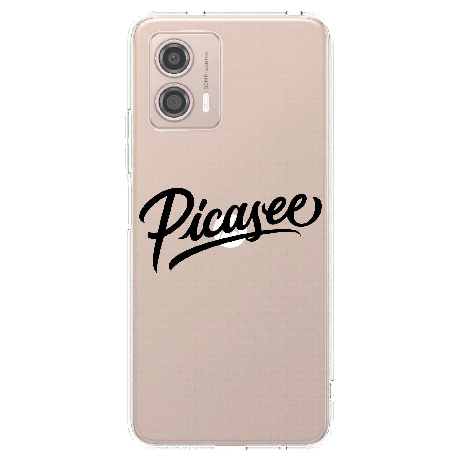 Picasee silikónový prehľadný obal pre Motorola Moto G53 5G - Picasee - old logo - black