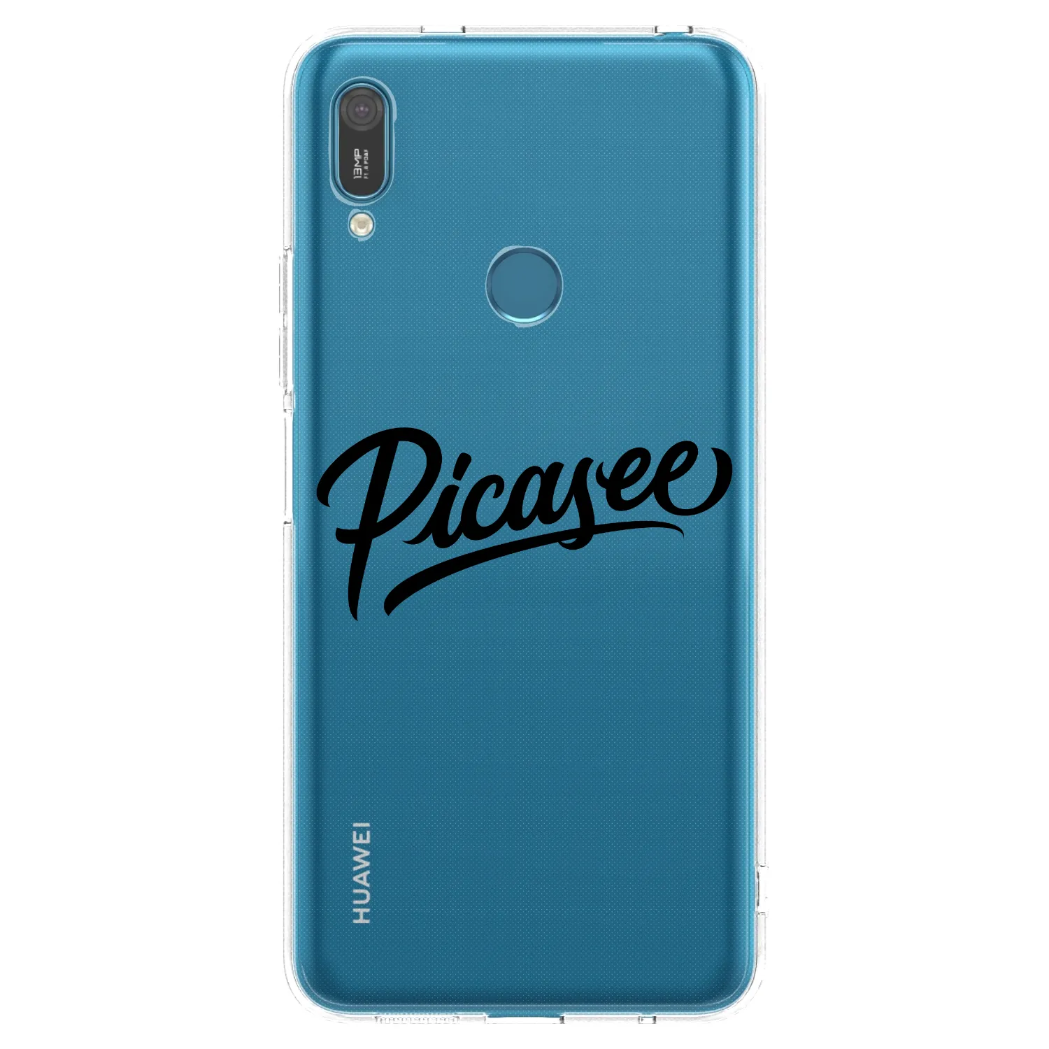 Picasee silikónový prehľadný obal pre Huawei Y7 2019 - Picasee - old logo - black