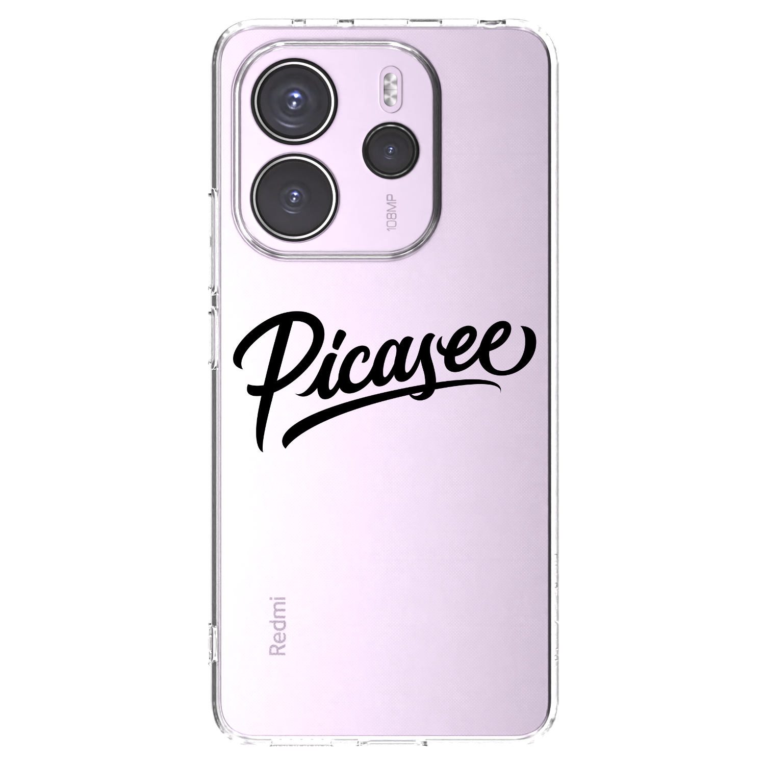 Picasee silikónový prehľadný obal pre Xiaomi Redmi Note 14 4G - Picasee - old logo - black