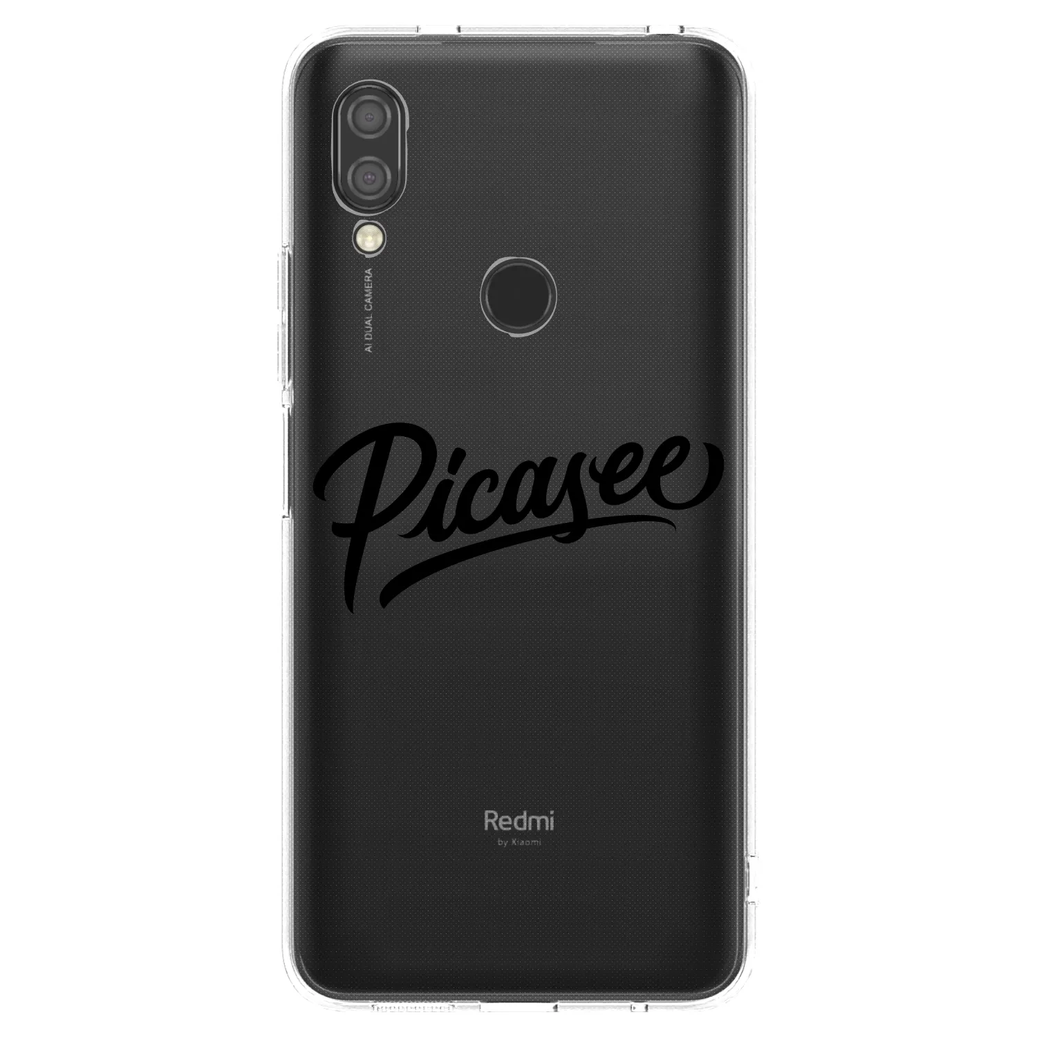 Picasee silikónový prehľadný obal pre Xiaomi Redmi 7 - Picasee - old logo - black