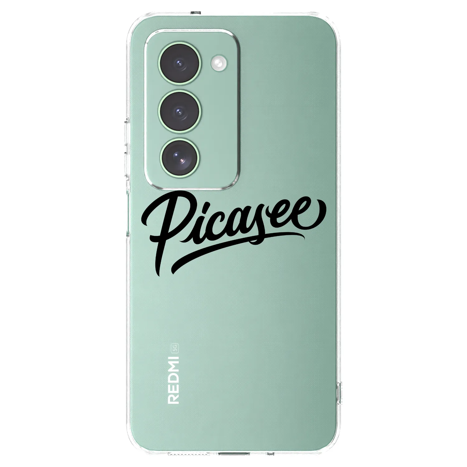Silikónový prehľadný obal pre Xiaomi Redmi 15 5G - Picasee - old logo - black