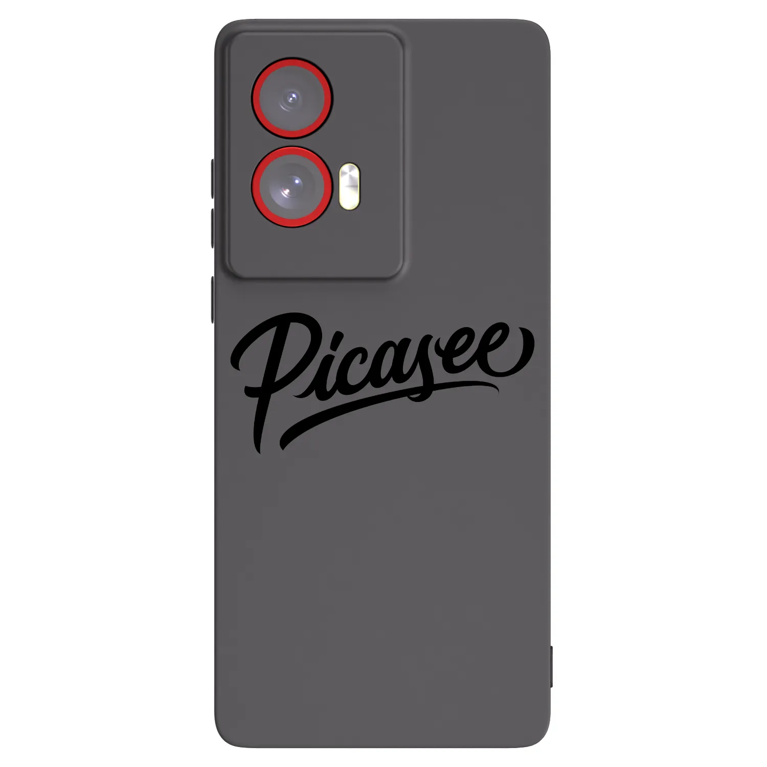 Silikónový čierny obal pre Motorola Edge 50 Fusion - Picasee - old logo - black