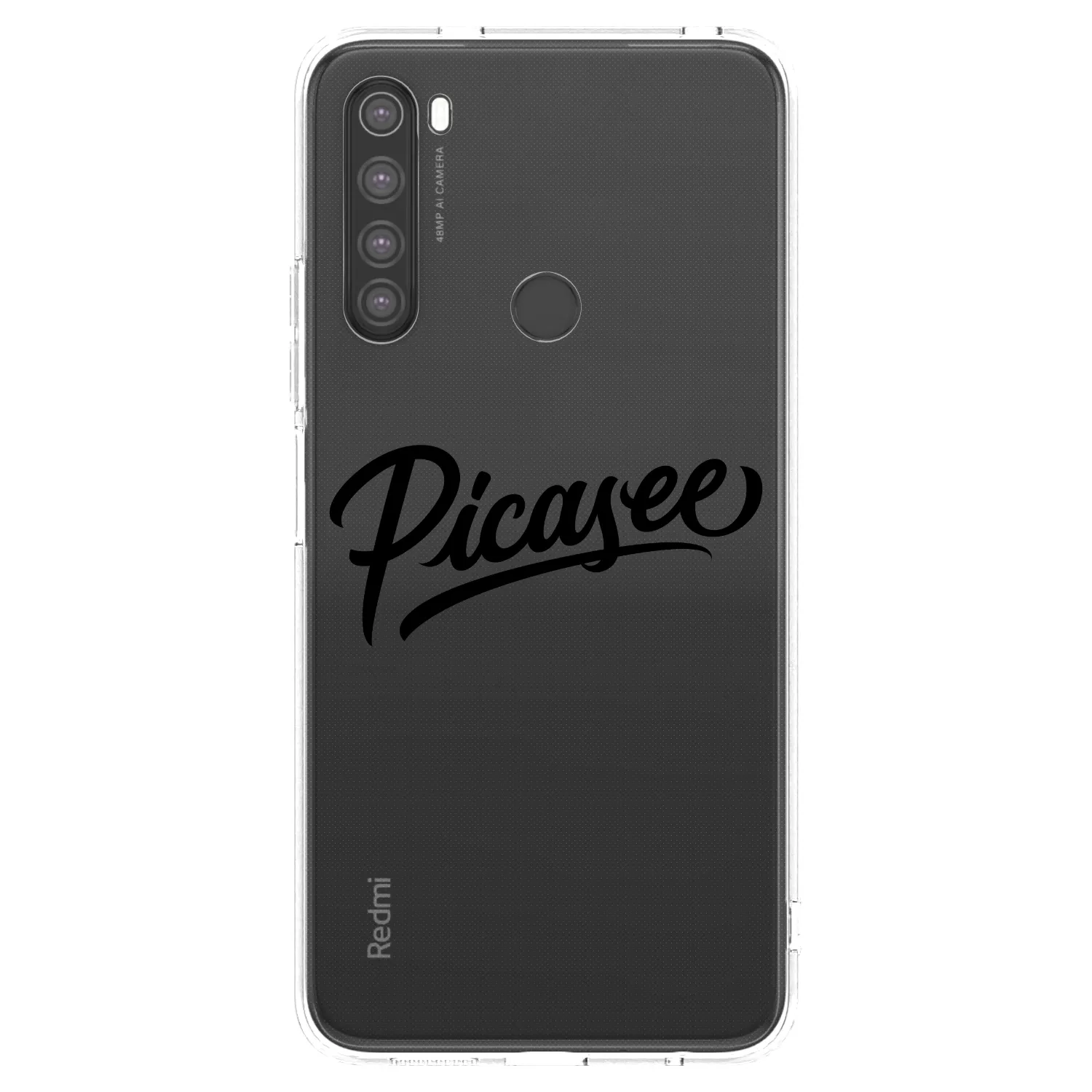 Picasee silikónový prehľadný obal pre Xiaomi Redmi Note 8 - Picasee - old logo - black