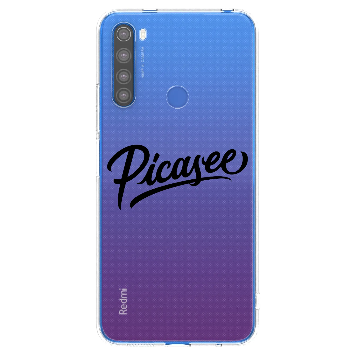 Silikónový prehľadný obal pre Xiaomi Redmi Note 8T - Picasee - old logo - black