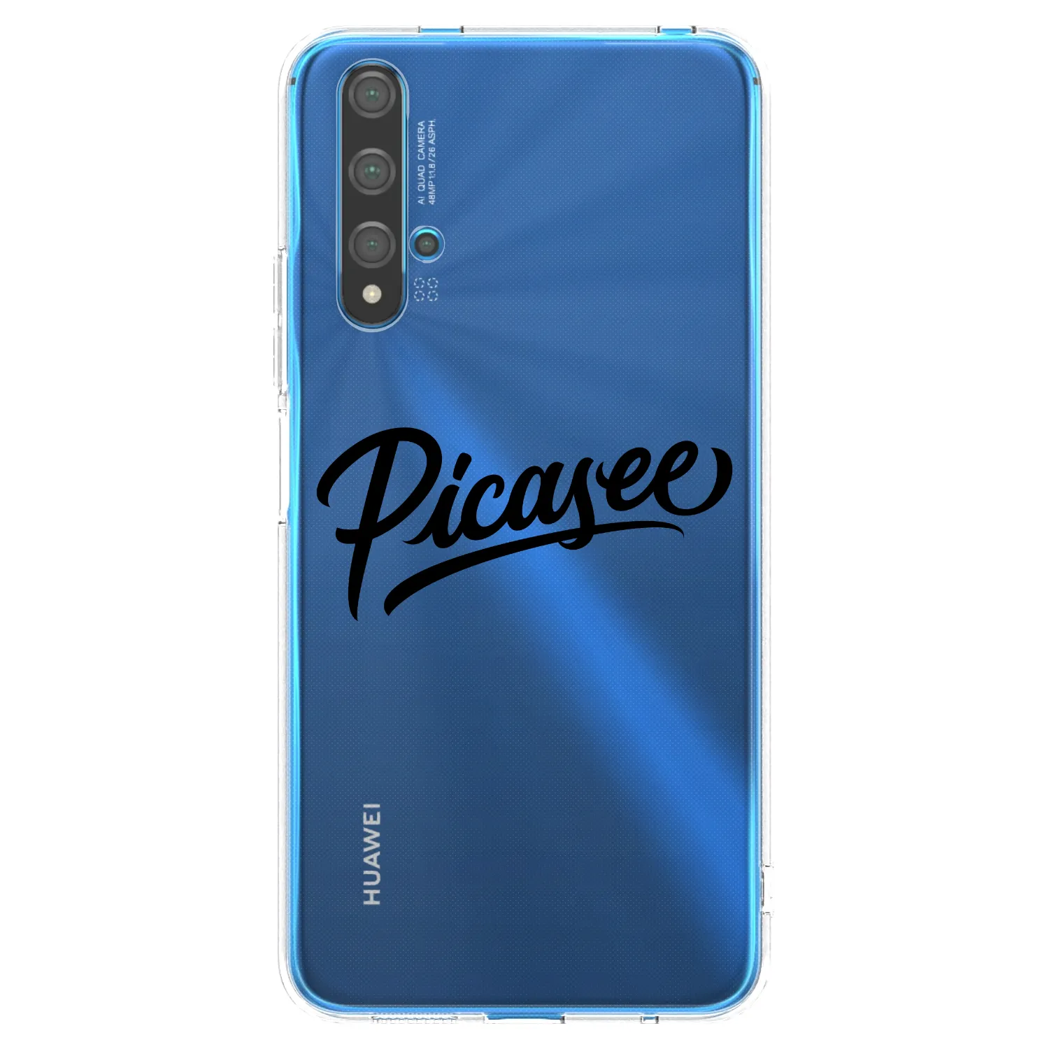 Picasee silikónový prehľadný obal pre Huawei Nova 5T - Picasee - old logo - black