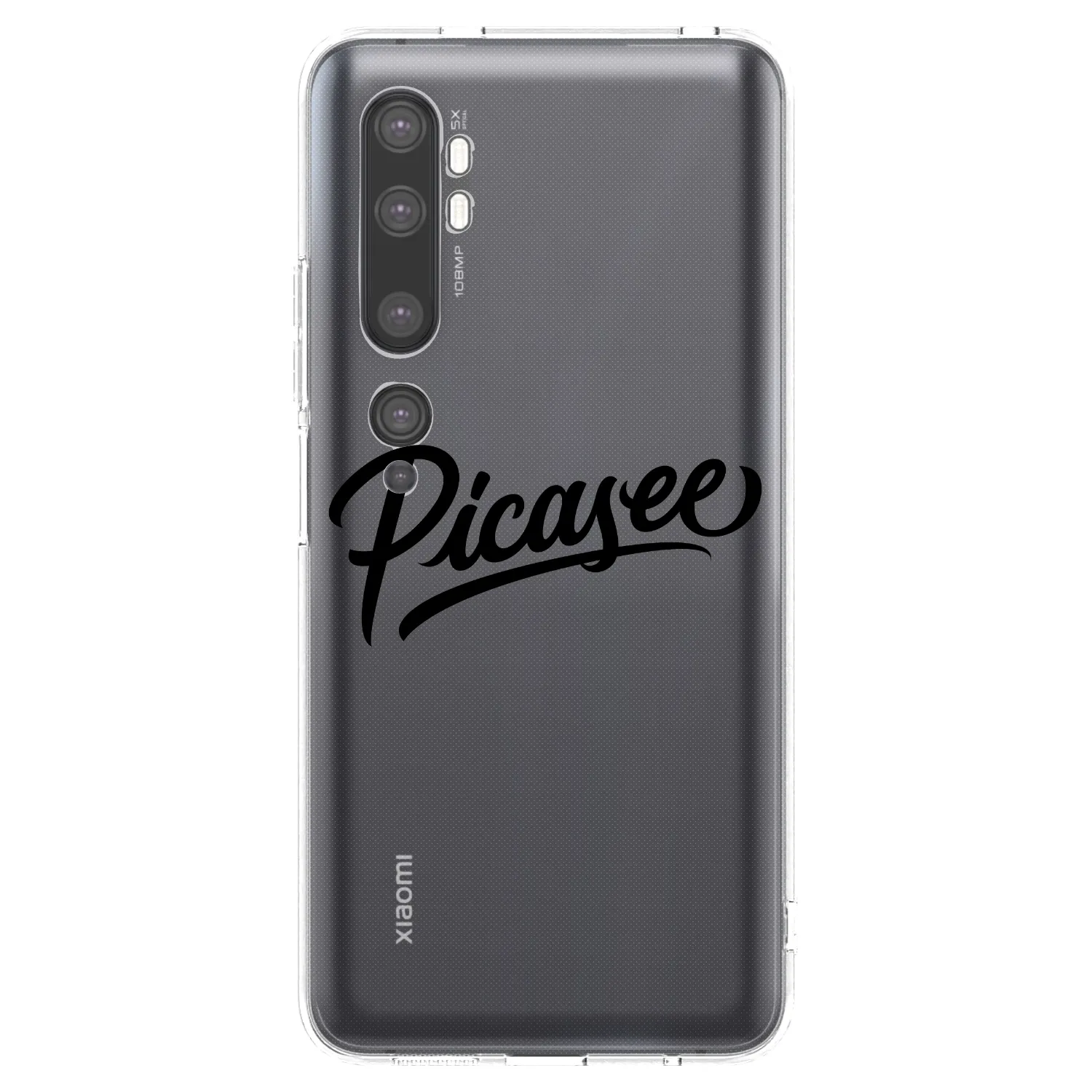 Silikónový prehľadný obal pre Xiaomi Mi Note 10 (Pro) - Picasee - old logo - black