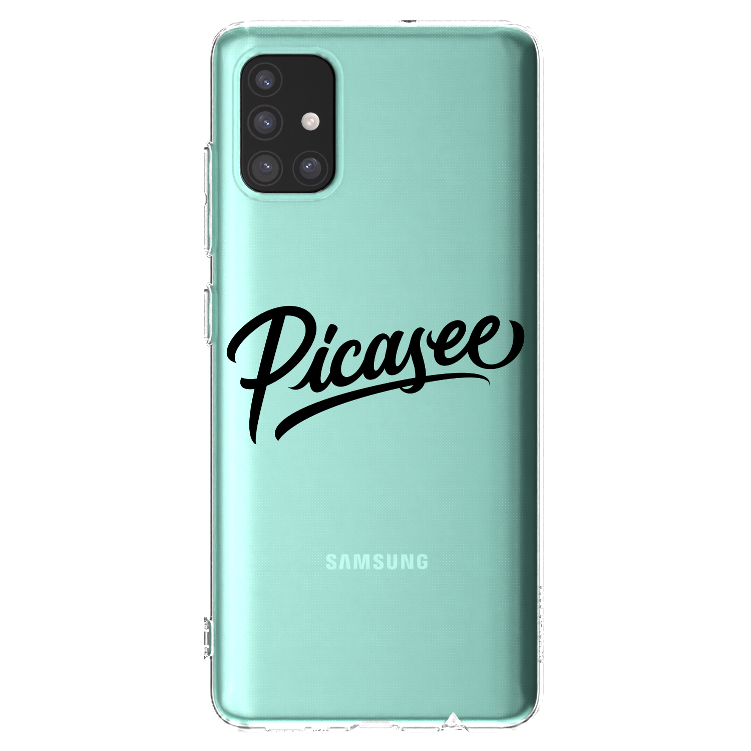 Silikónový prehľadný obal pre Samsung Galaxy A51 A515F - Picasee - old logo - black