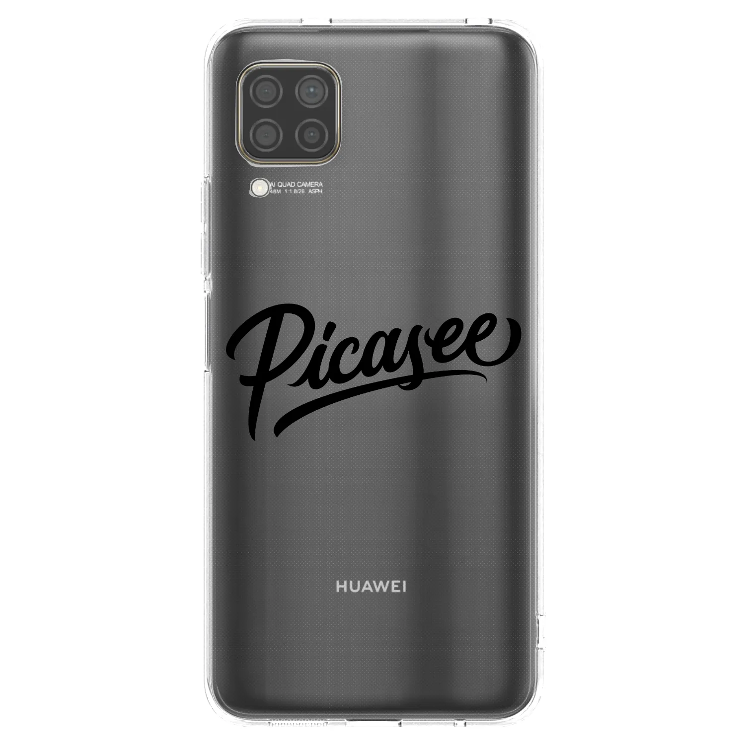 Picasee silikónový prehľadný obal pre Huawei P40 Lite - Picasee - old logo - black