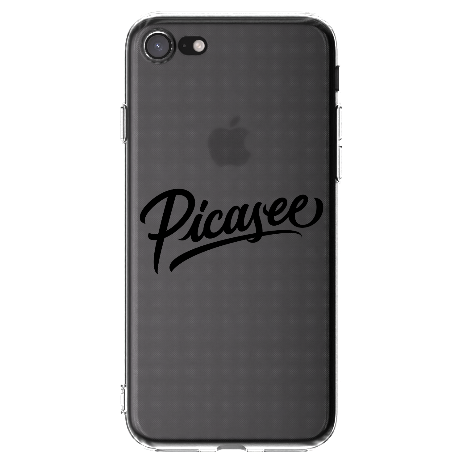 Picasee silikónový prehľadný obal pre Apple iPhone SE 2020 - Picasee - old logo - black