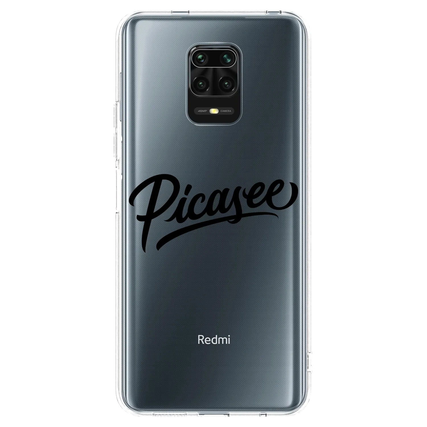 Picasee silikónový prehľadný obal pre Xiaomi Redmi Note 9S - Picasee - old logo - black