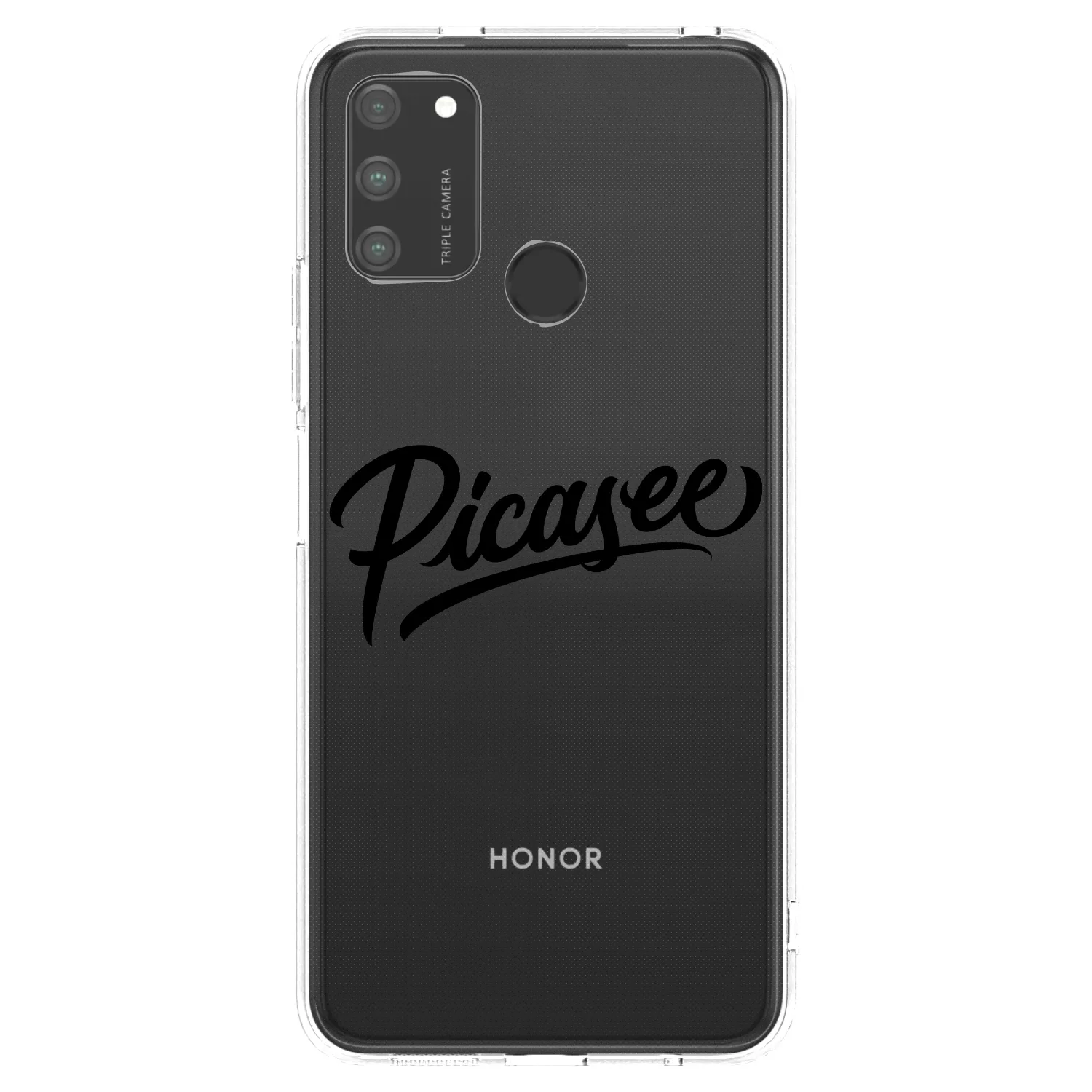 Picasee silikónový prehľadný obal pre Honor 9A - Picasee - old logo - black