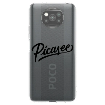Picasee silikónový čierny obal pre Xiaomi Poco X3 - Picasee - old logo - black