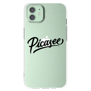 Picasee silikónový prehľadný obal pre Apple iPhone 12 - Picasee - old logo - black