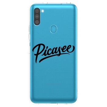 Picasee silikónový prehľadný obal pre Samsung Galaxy M11 - Picasee - old logo - black