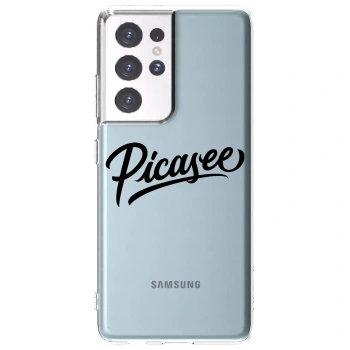 Picasee silikónový prehľadný obal pre Samsung Galaxy S21 Ultra 5G G998B - Picasee - old logo - black